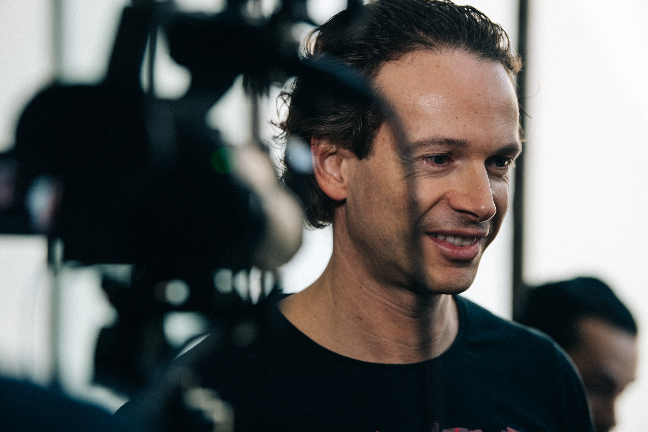 Manuel Facchini backstage at Byblos