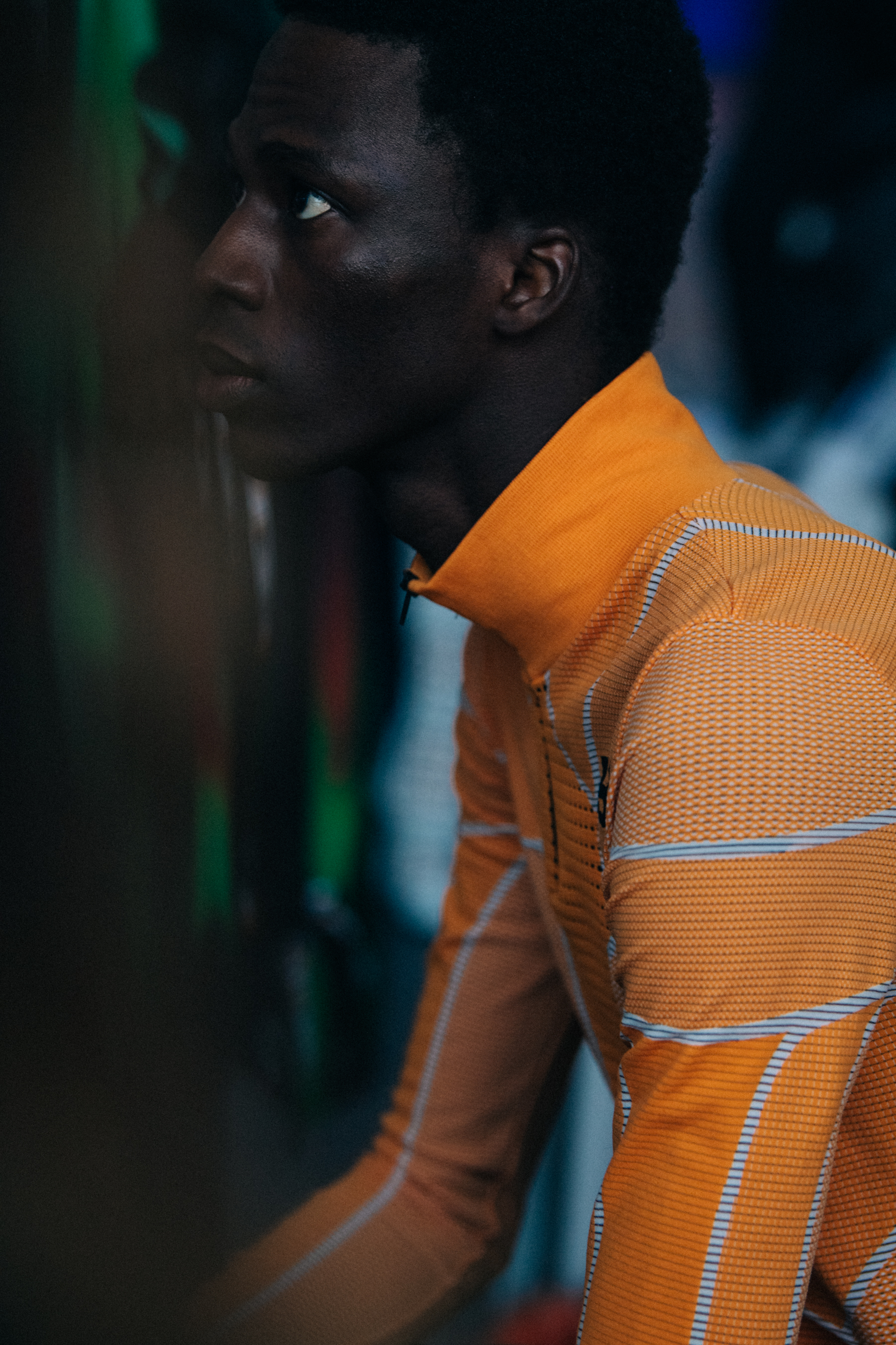 Cherif Douamba backstage at Byblos