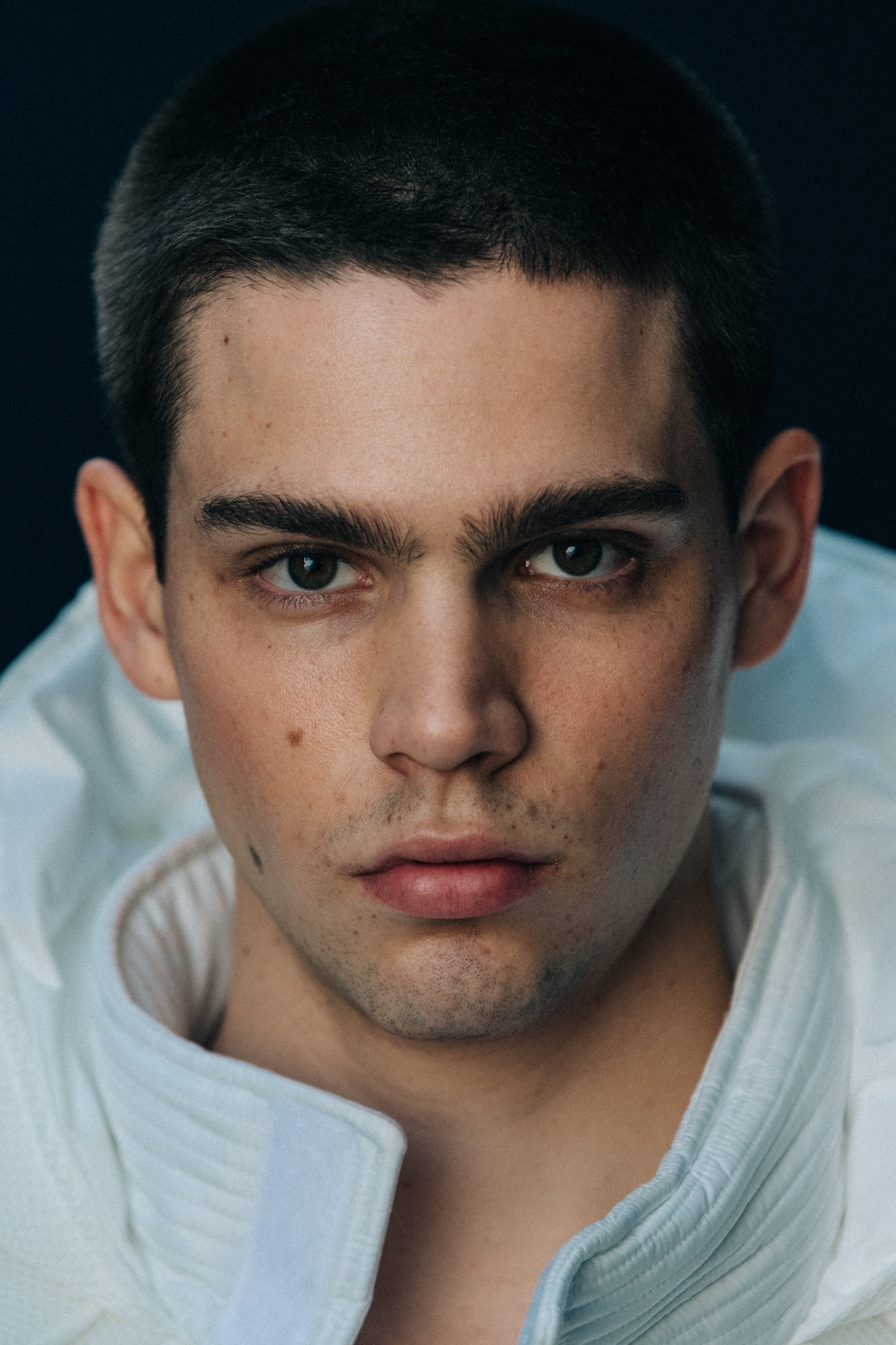 Federico Spinas backstage at Byblos