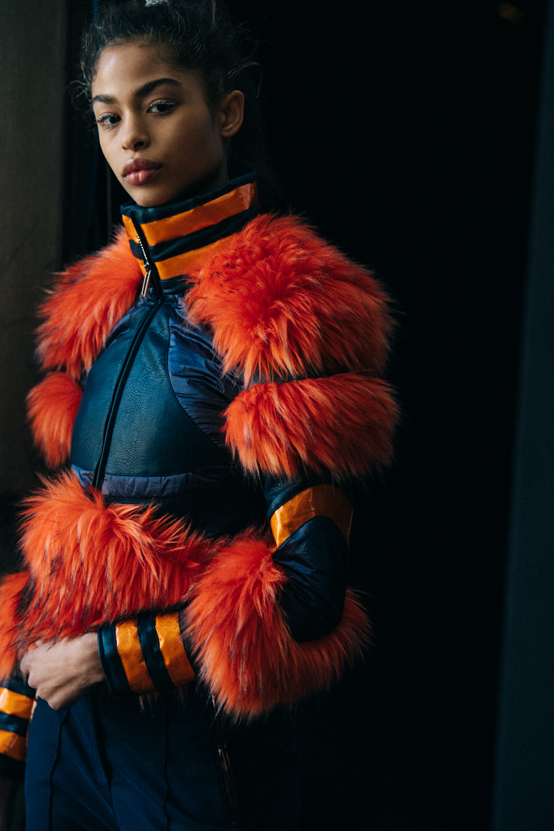 Zoe Thaets backstage at Byblos