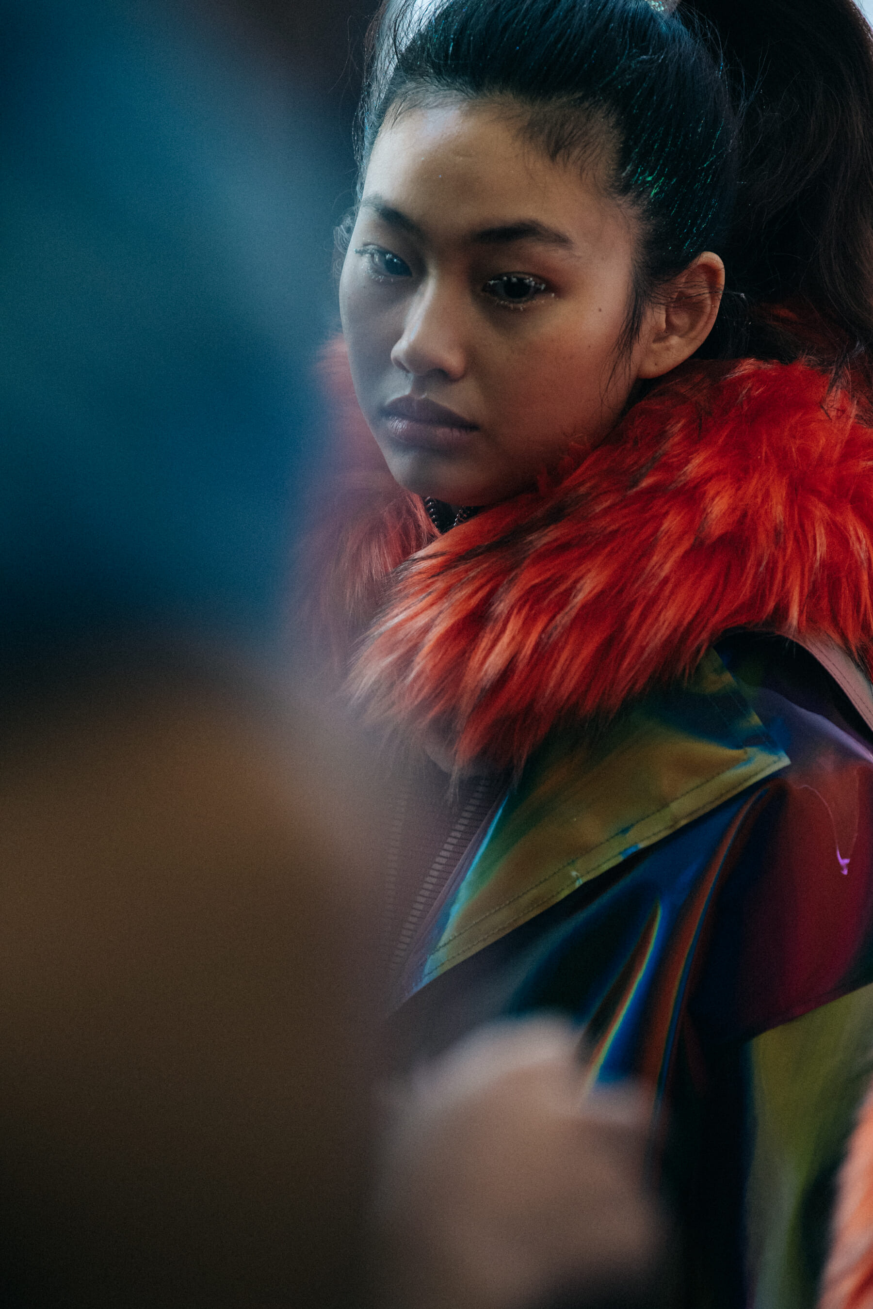 HoYeon Jung backstage at Byblos