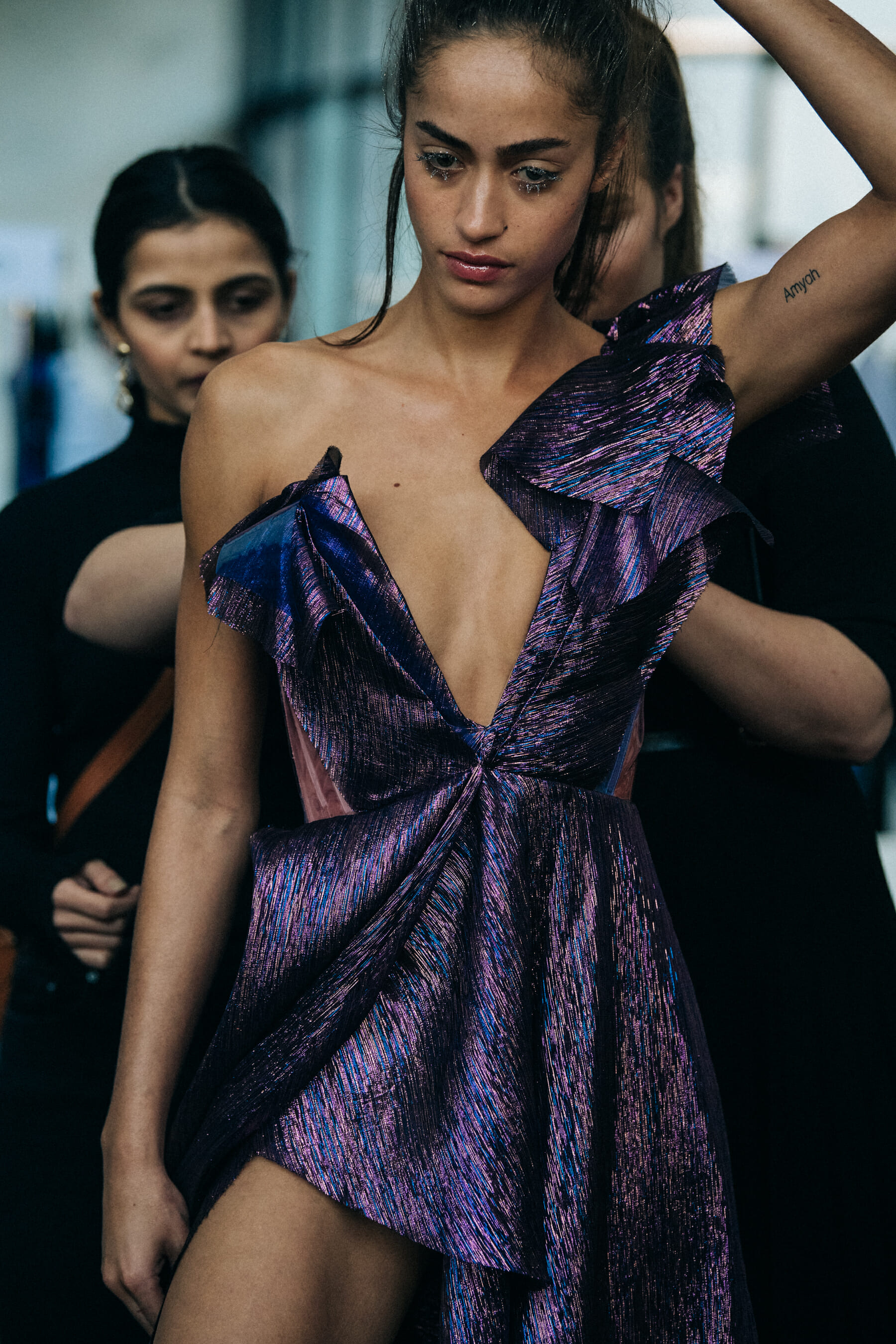 Alanna Arrington backstage at Byblos