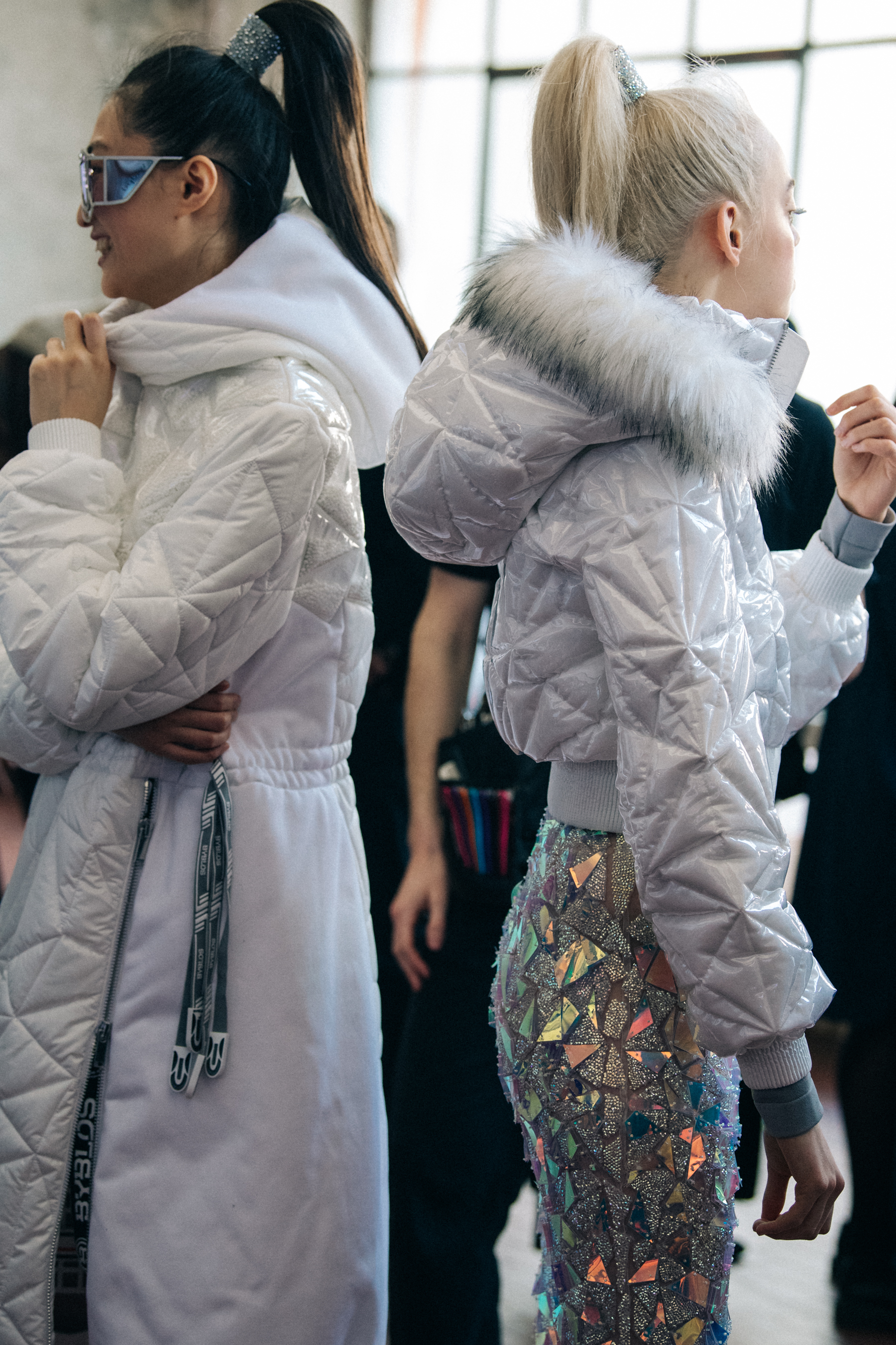 Chu Wong backstage at Byblos