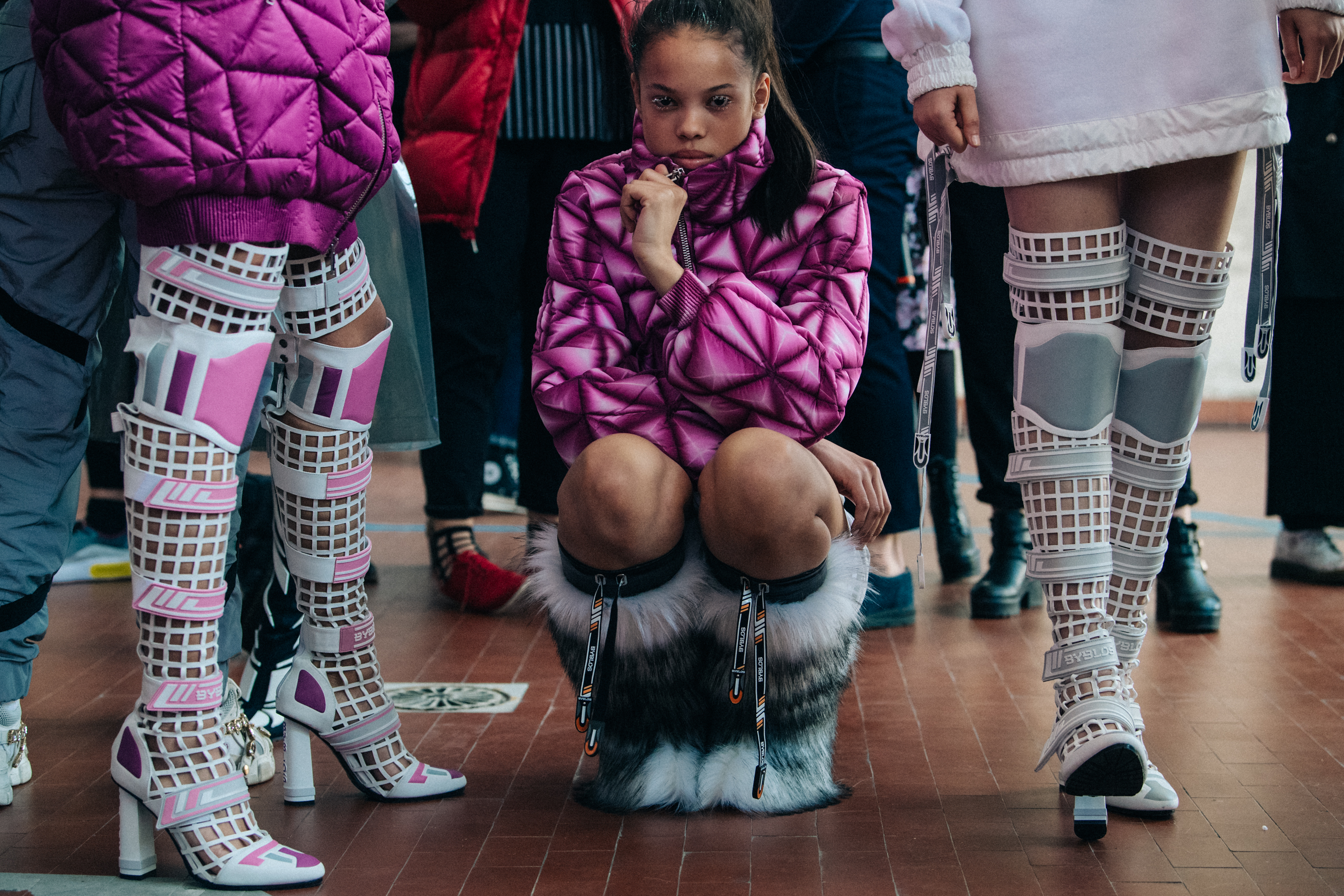 Amandine Pouilly backstage at Byblos