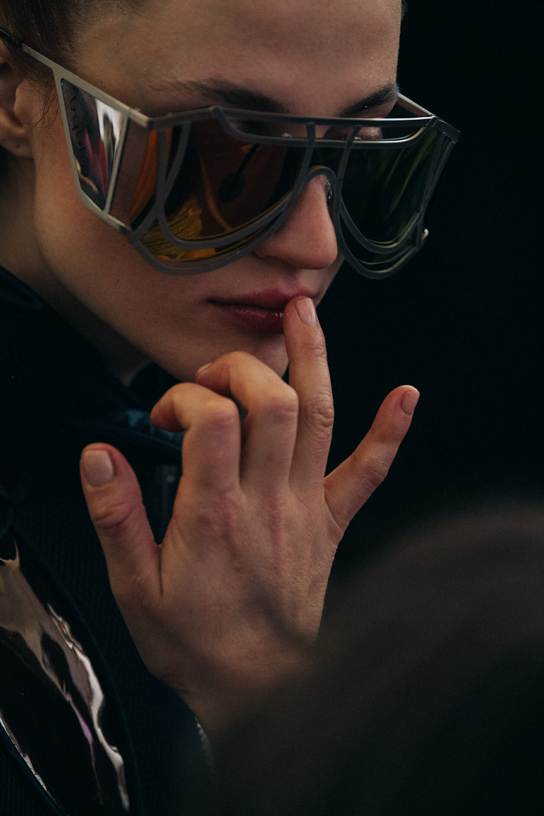 Julia Banas backstage at Byblos