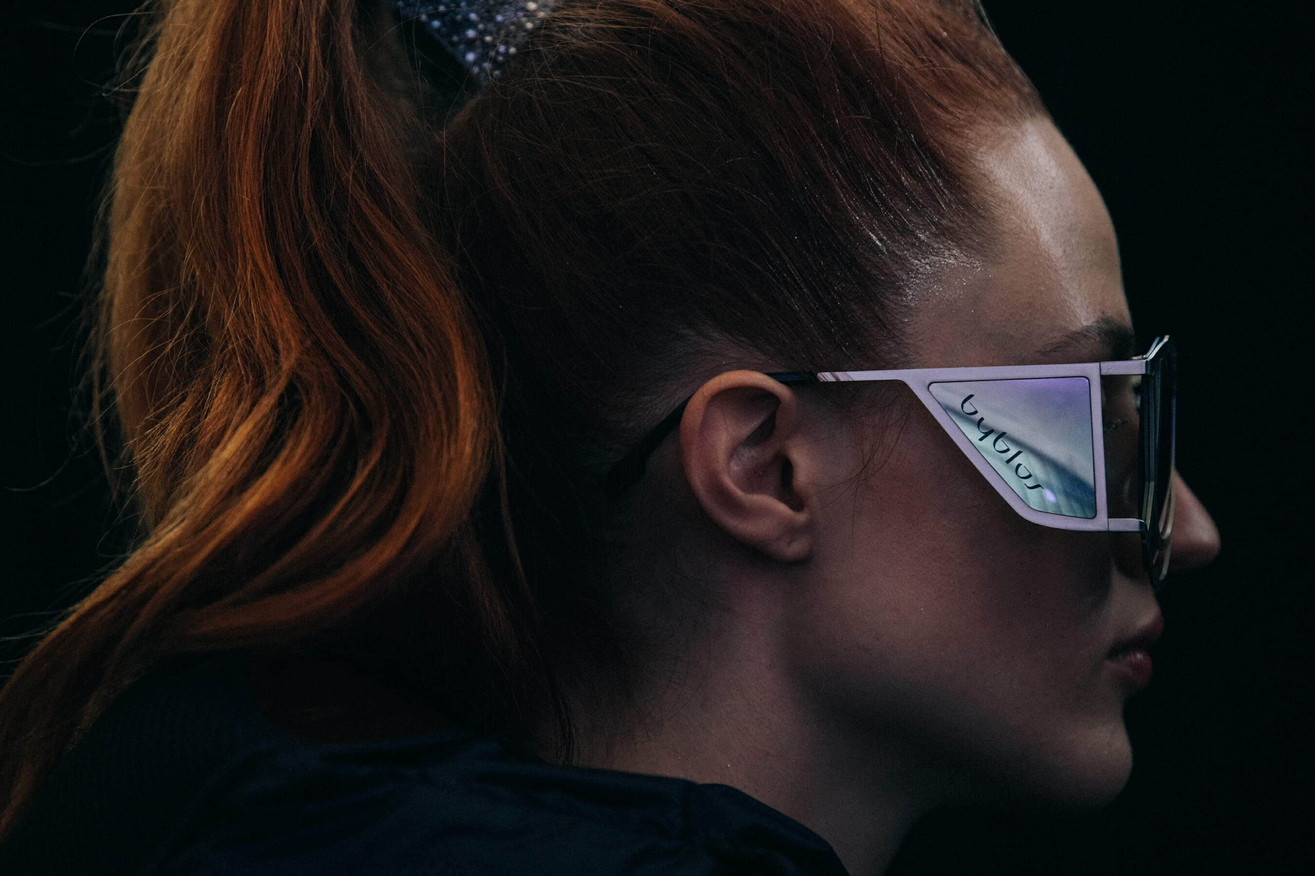Julia Banas backstage at Byblos