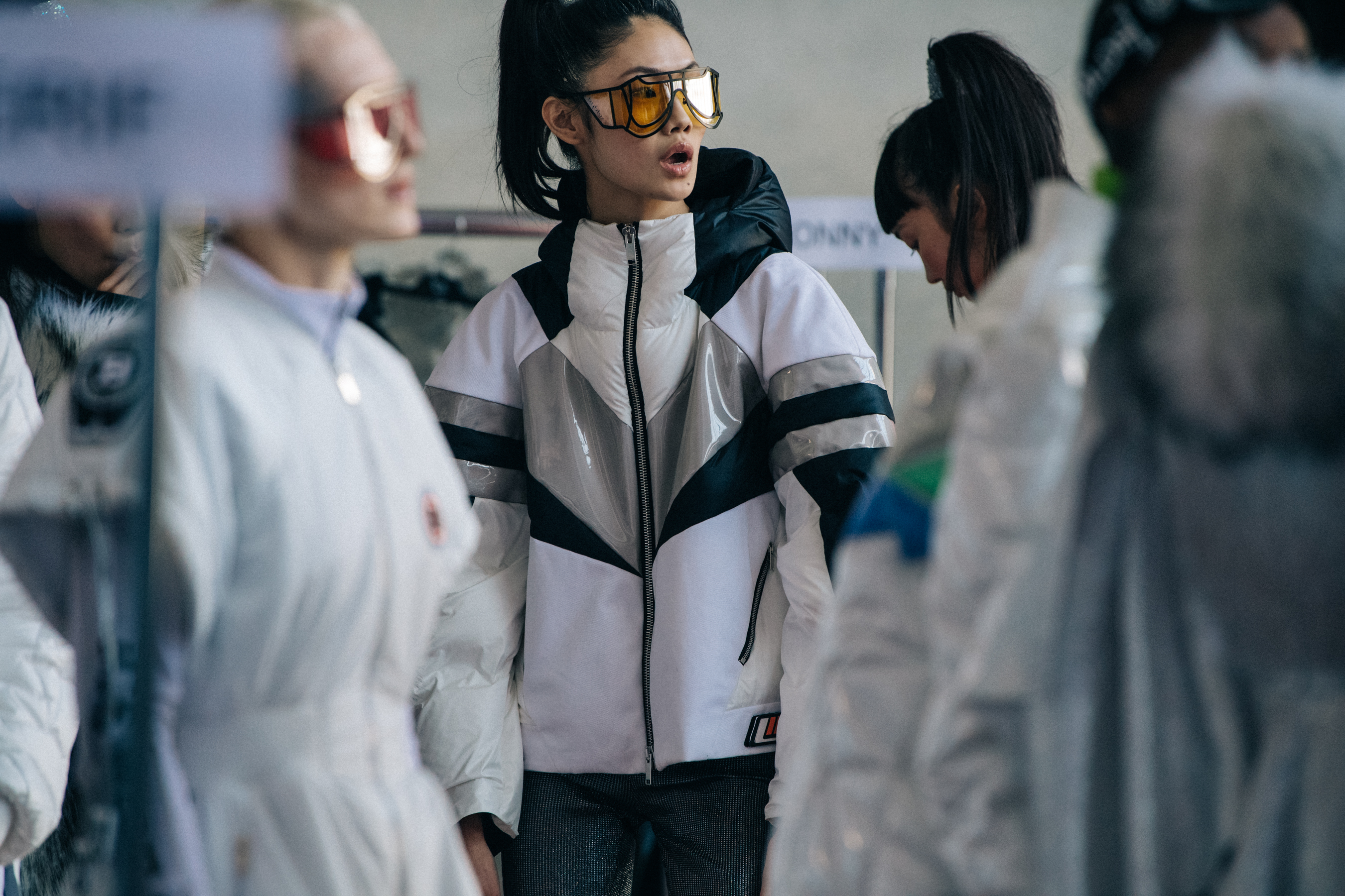 Sijia Kang backstage at Byblos