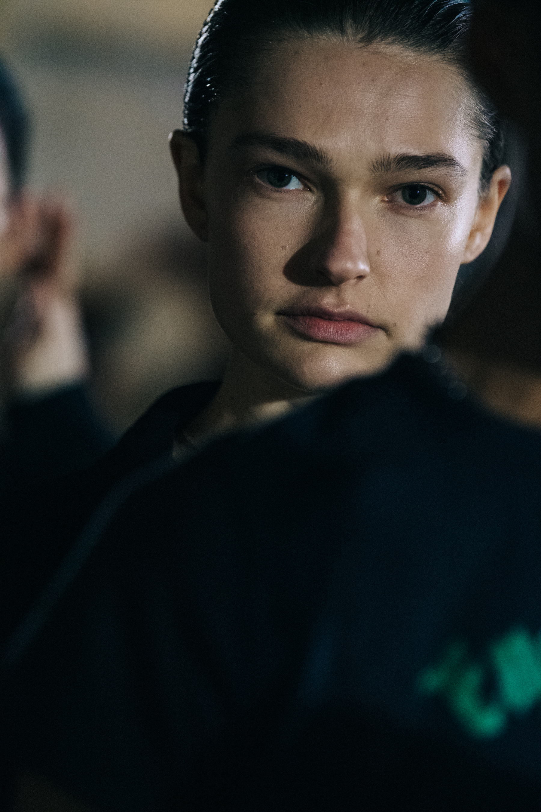 Laura Schoenmakers backstage at Dion Lee