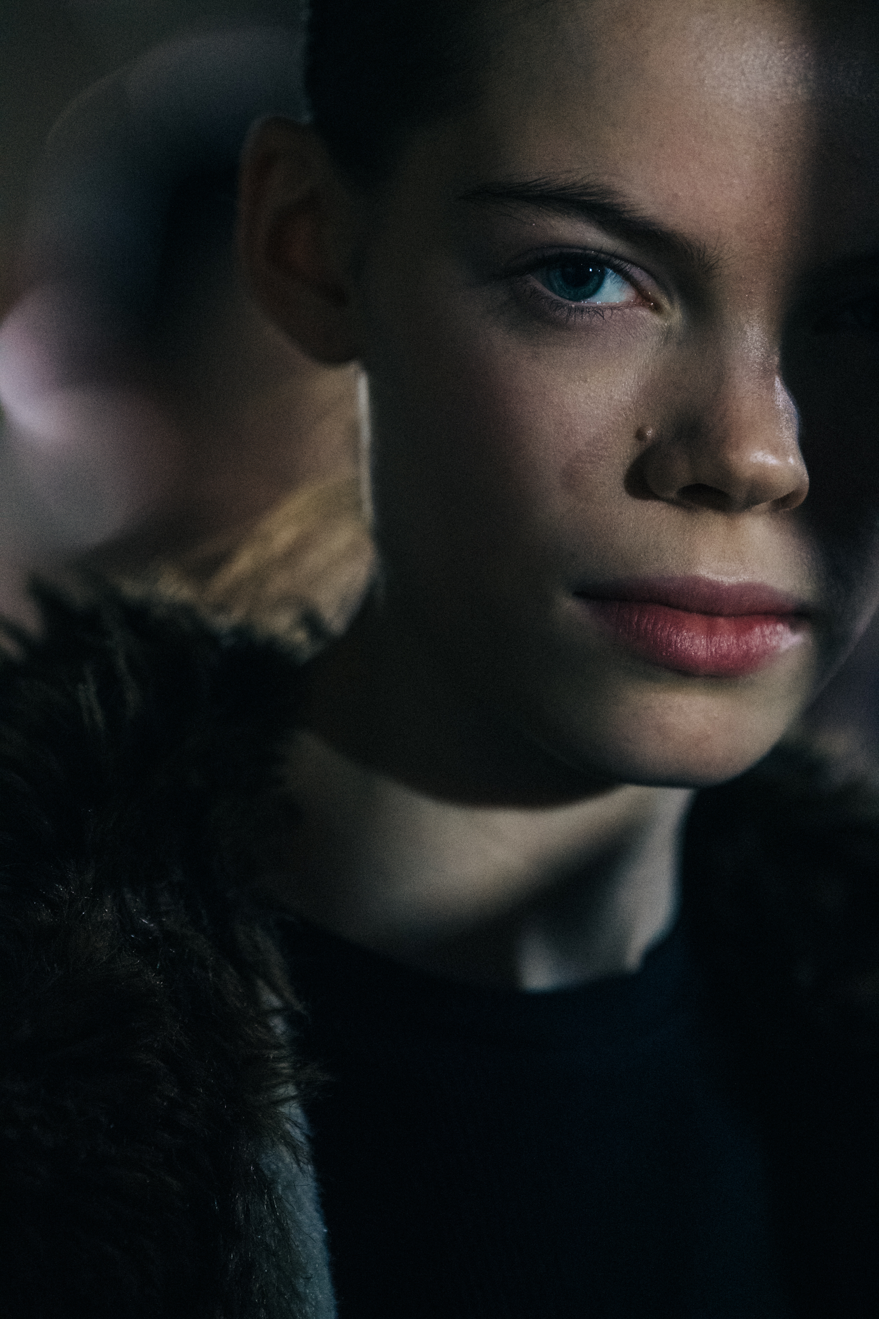 Nina Gulien backstage at Dion Lee