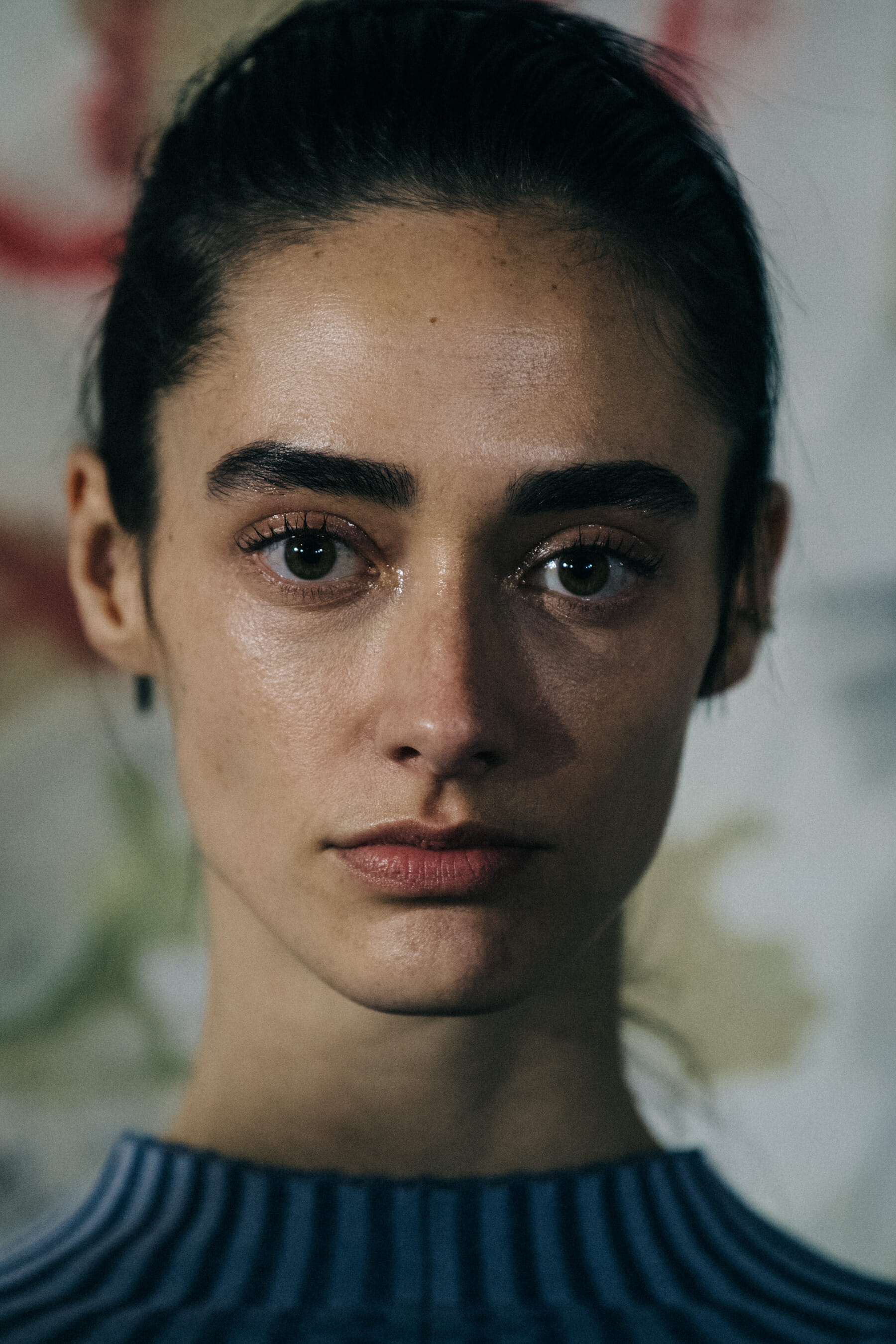 Amanda Goodge backstage at Dion Lee