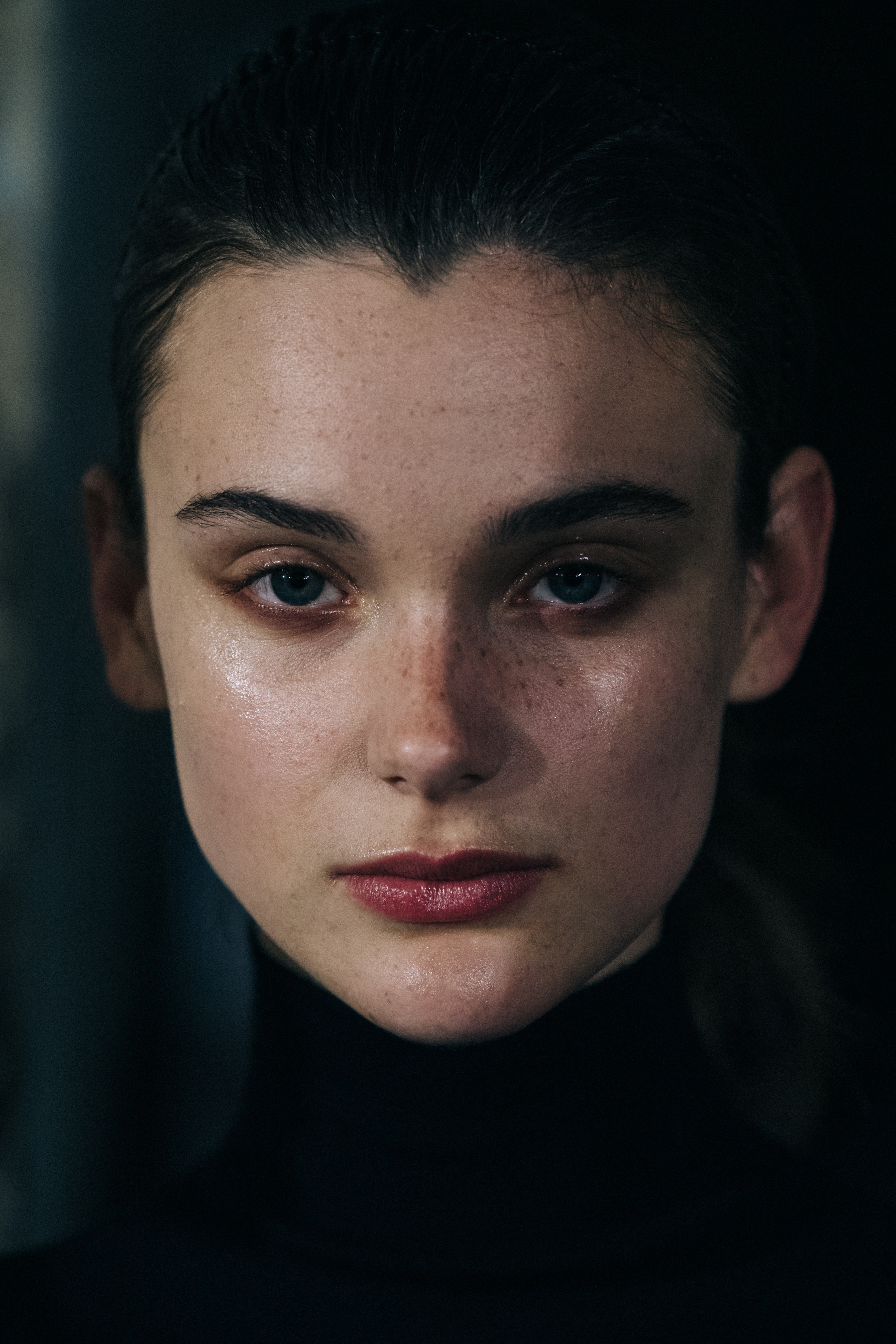 Sara Dijkink backstage at Dion Lee