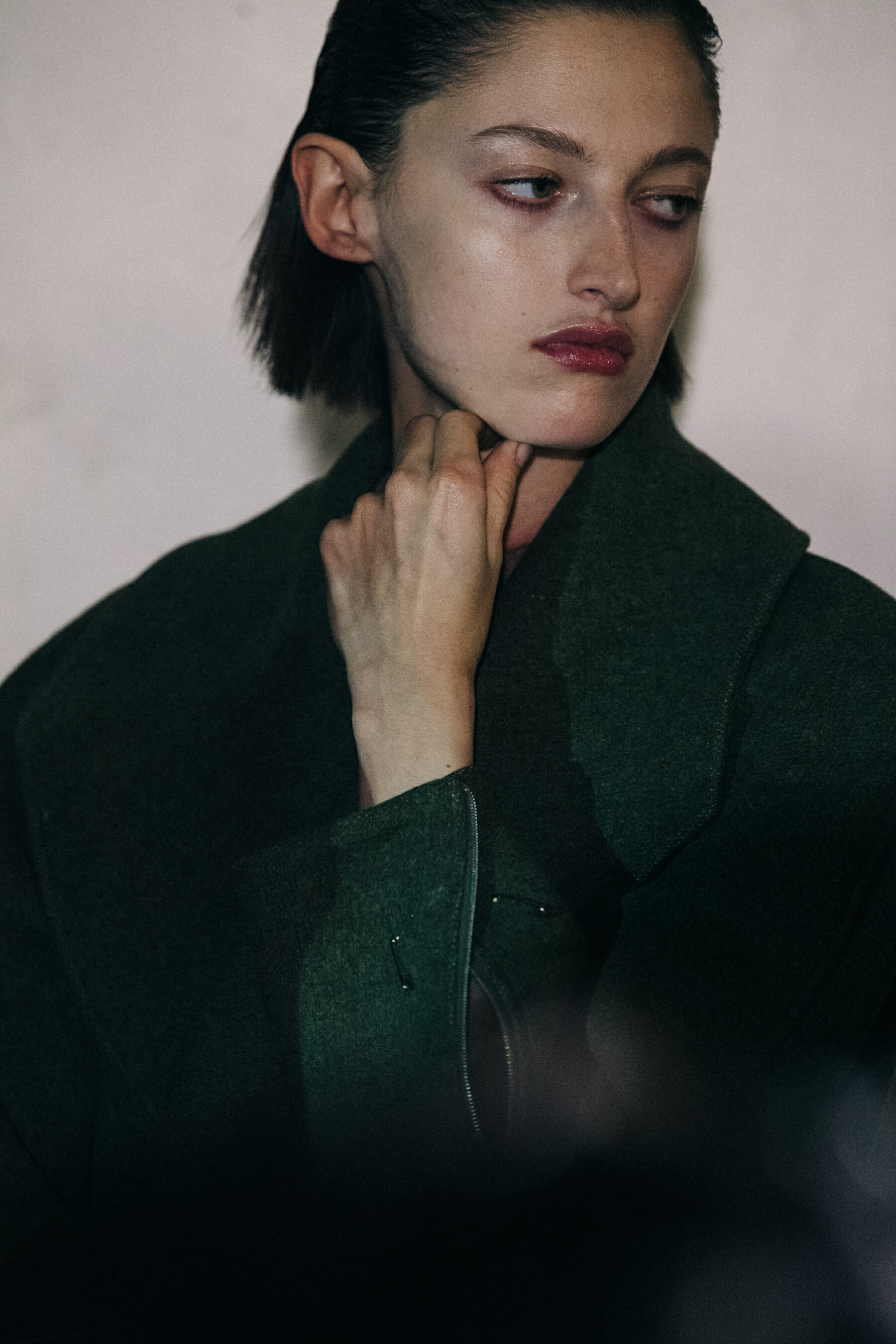Amber Rose WItcomb backstage at Dion Lee