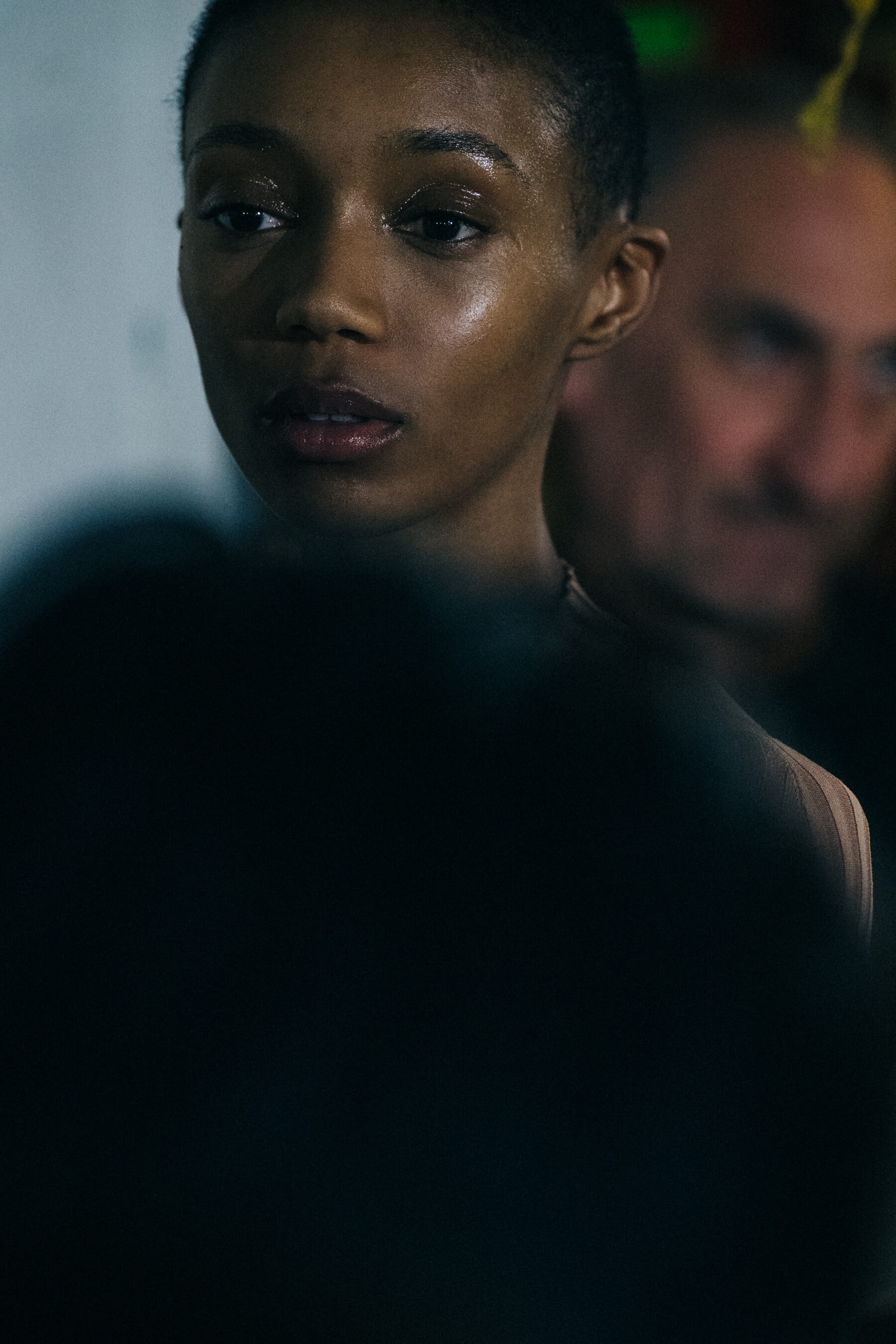 Hannah Shakespeare backstage at Dion Lee
