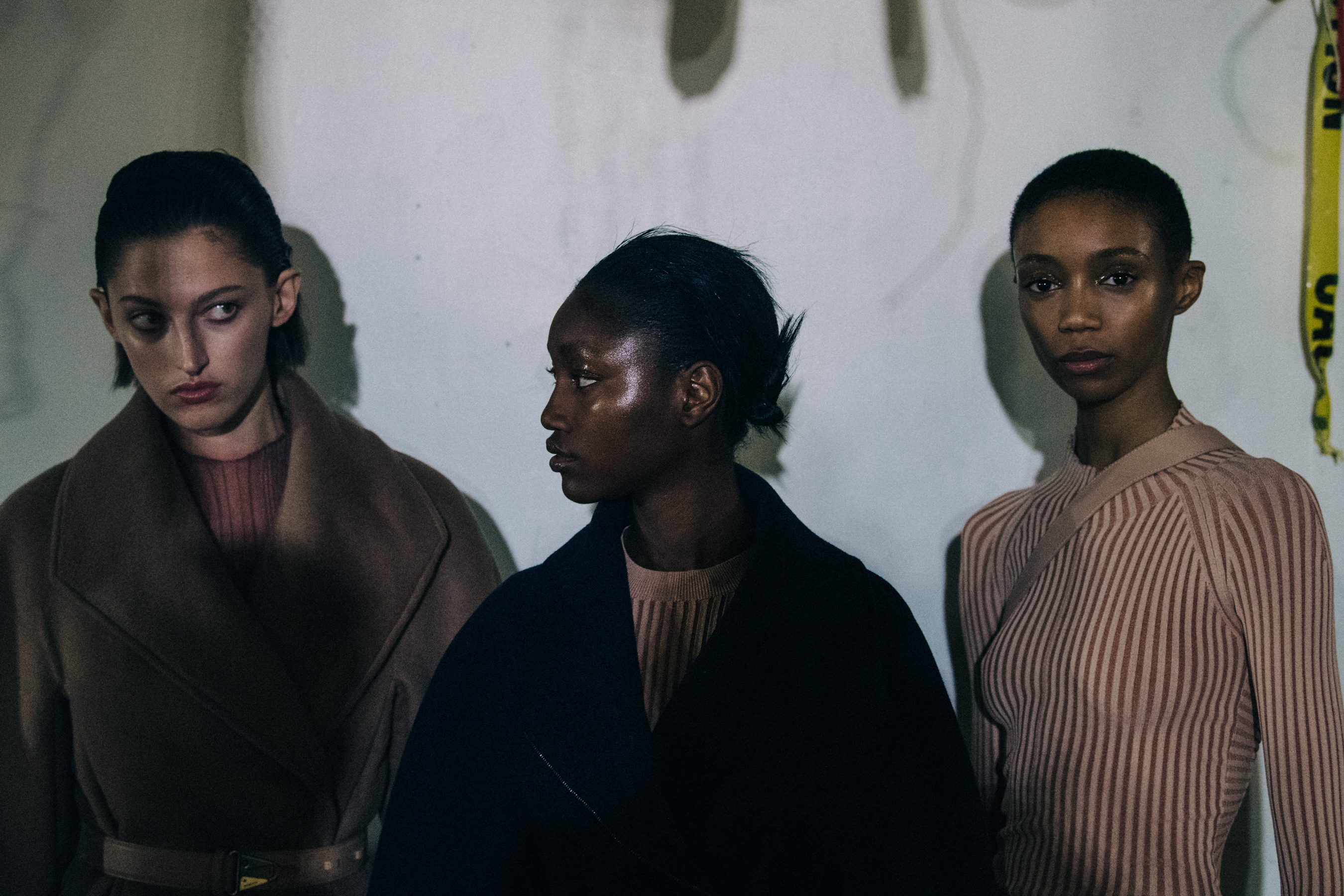 Hannah Shakespeare backstage at Dion Lee