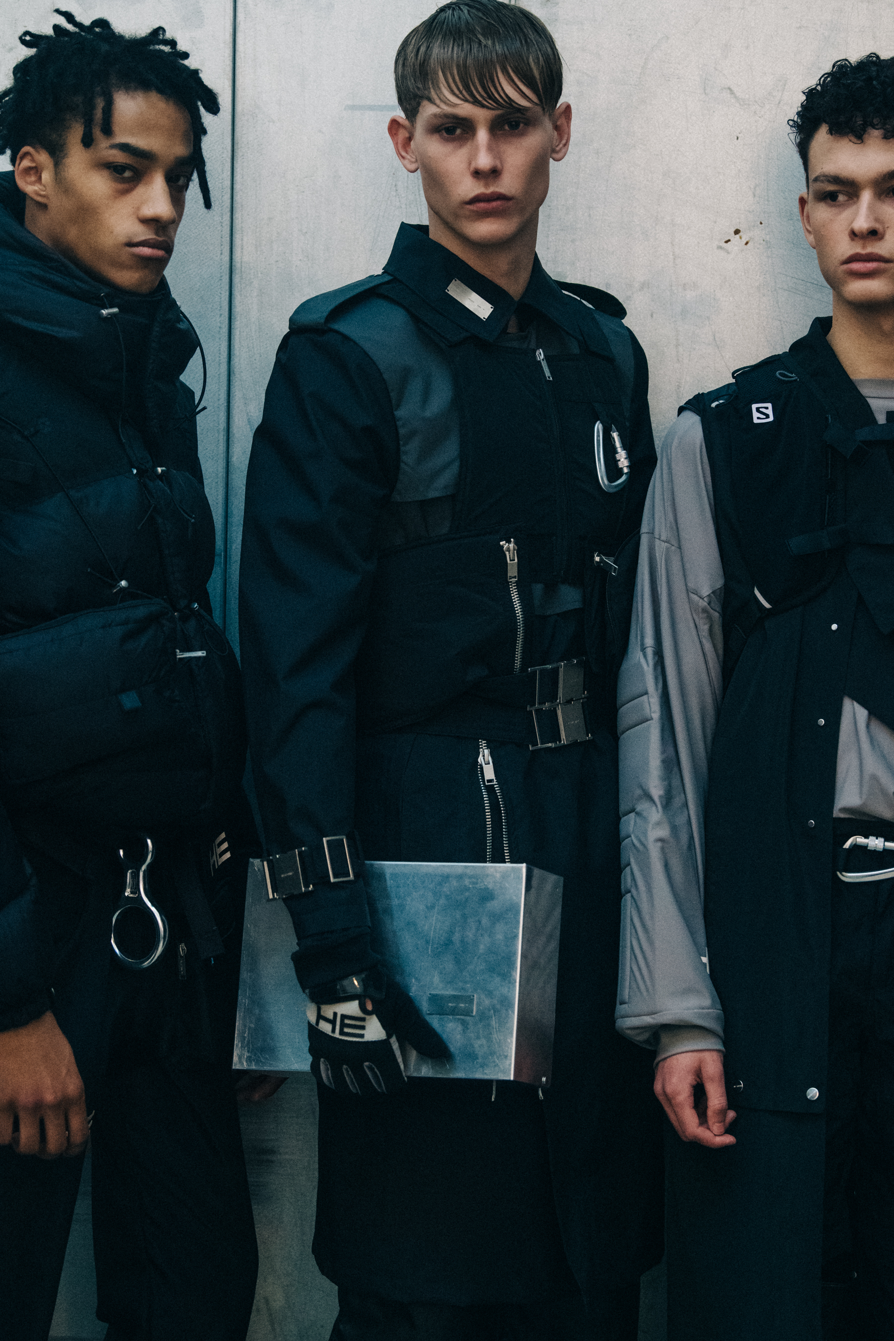Oliver Houlby backstage at Heliot Emil