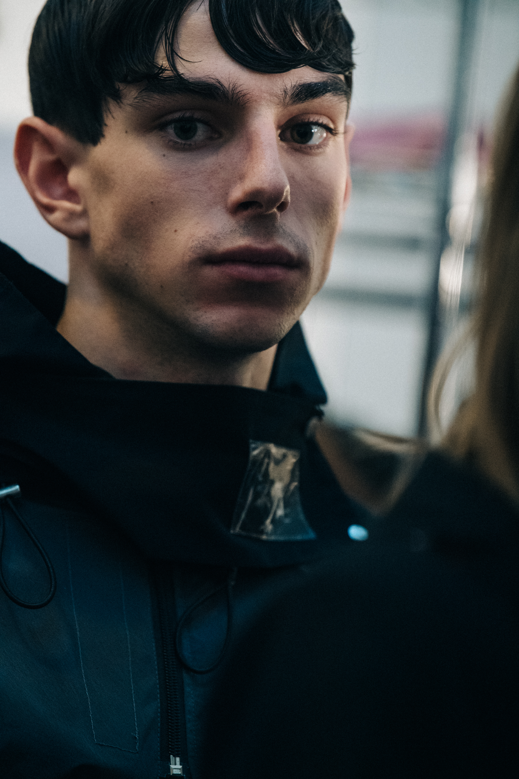 Oscar Rueban Quackenbush backstage at Heliot Emil