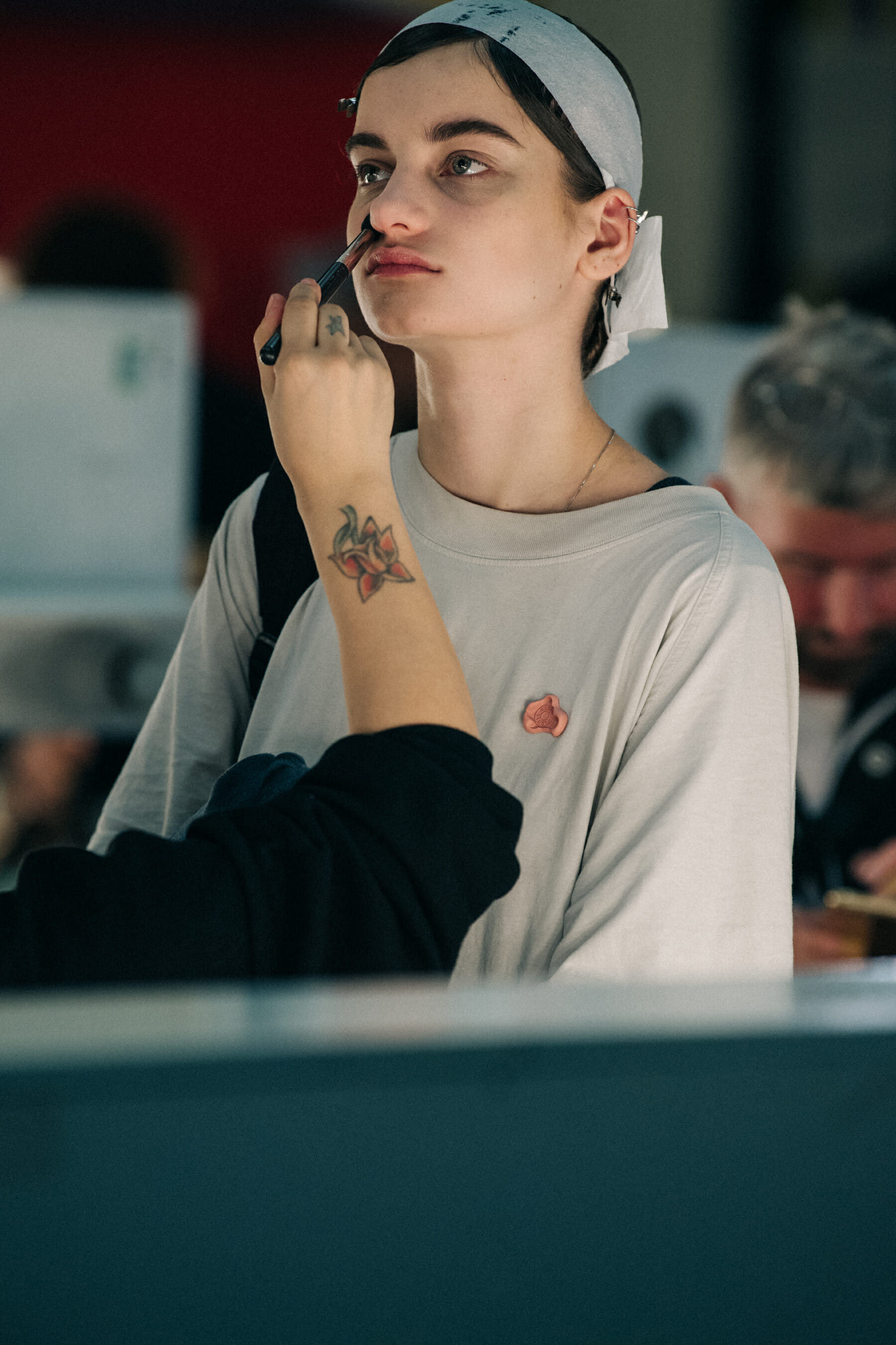 Alina Bolotina backstage at JW Anderson