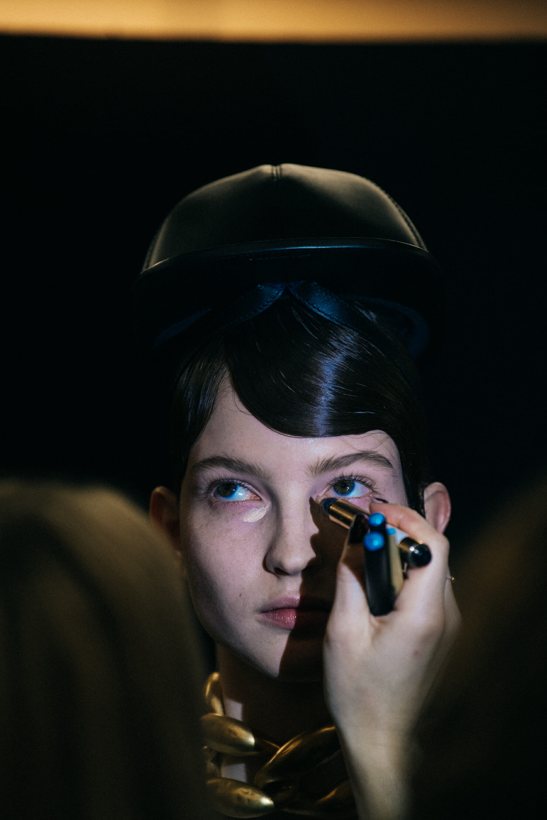 Polina Ivochkina backstage at JW Anderson