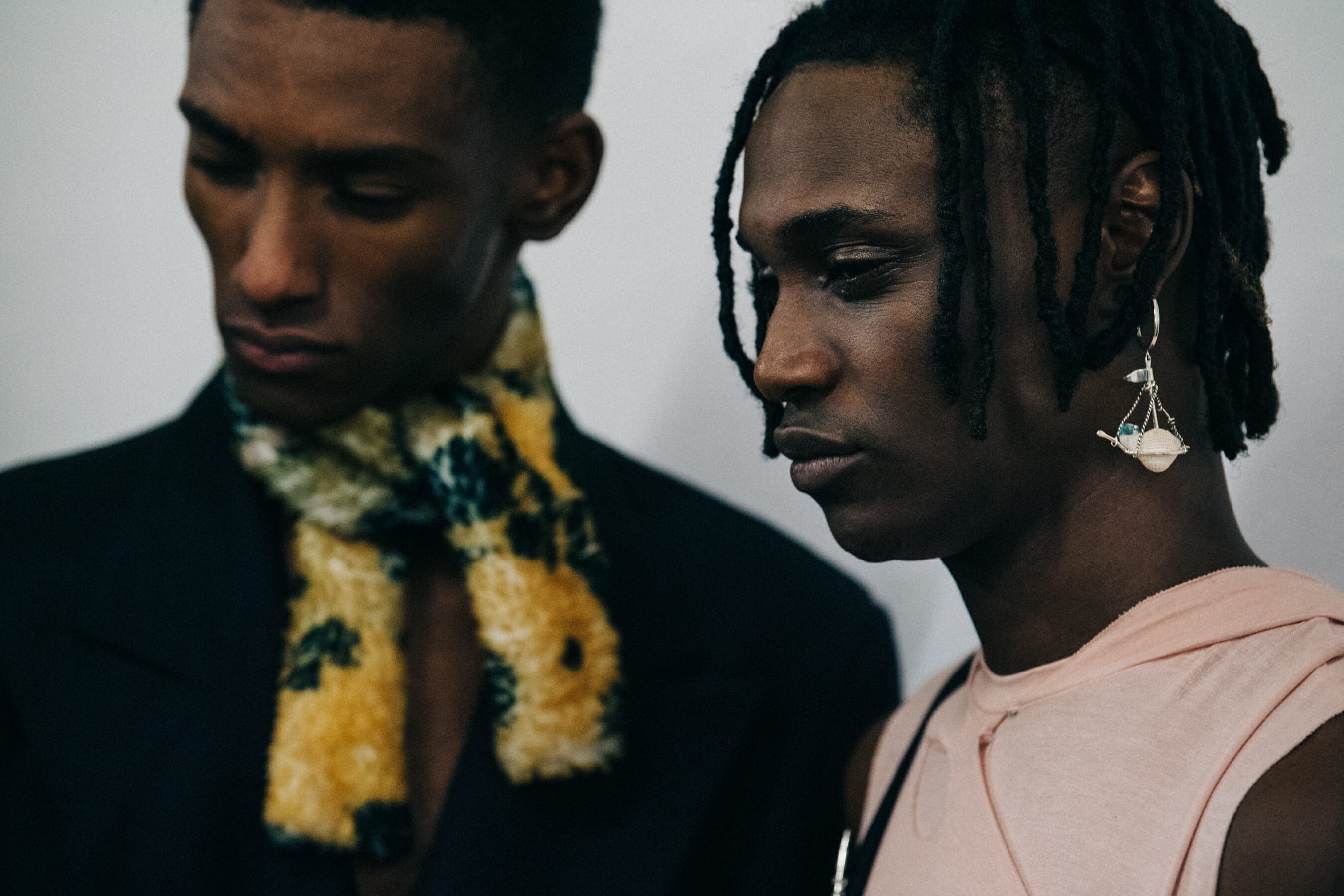Karl Benjamin backstage at Per Gotesson