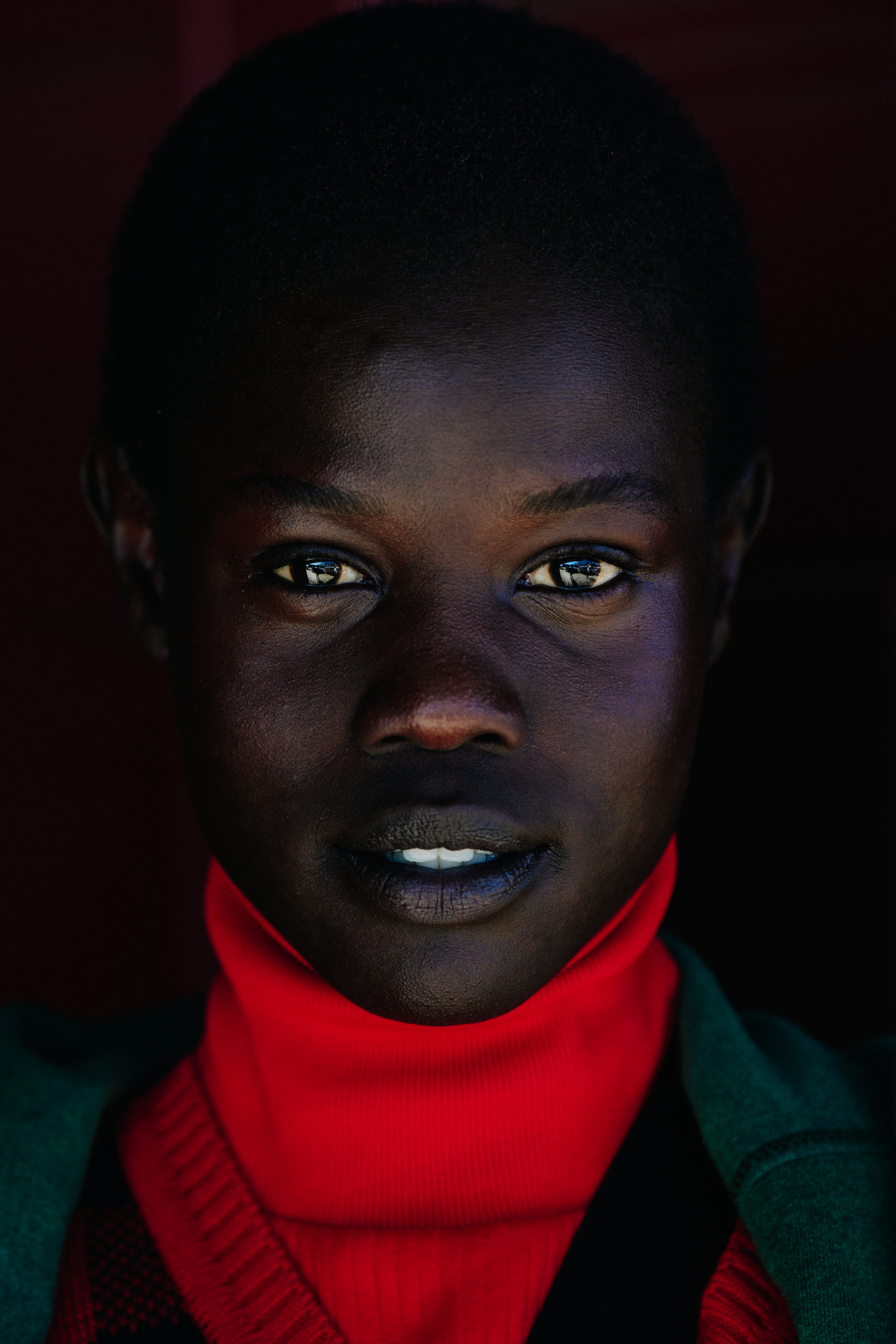 Portrait of model with brown eyes