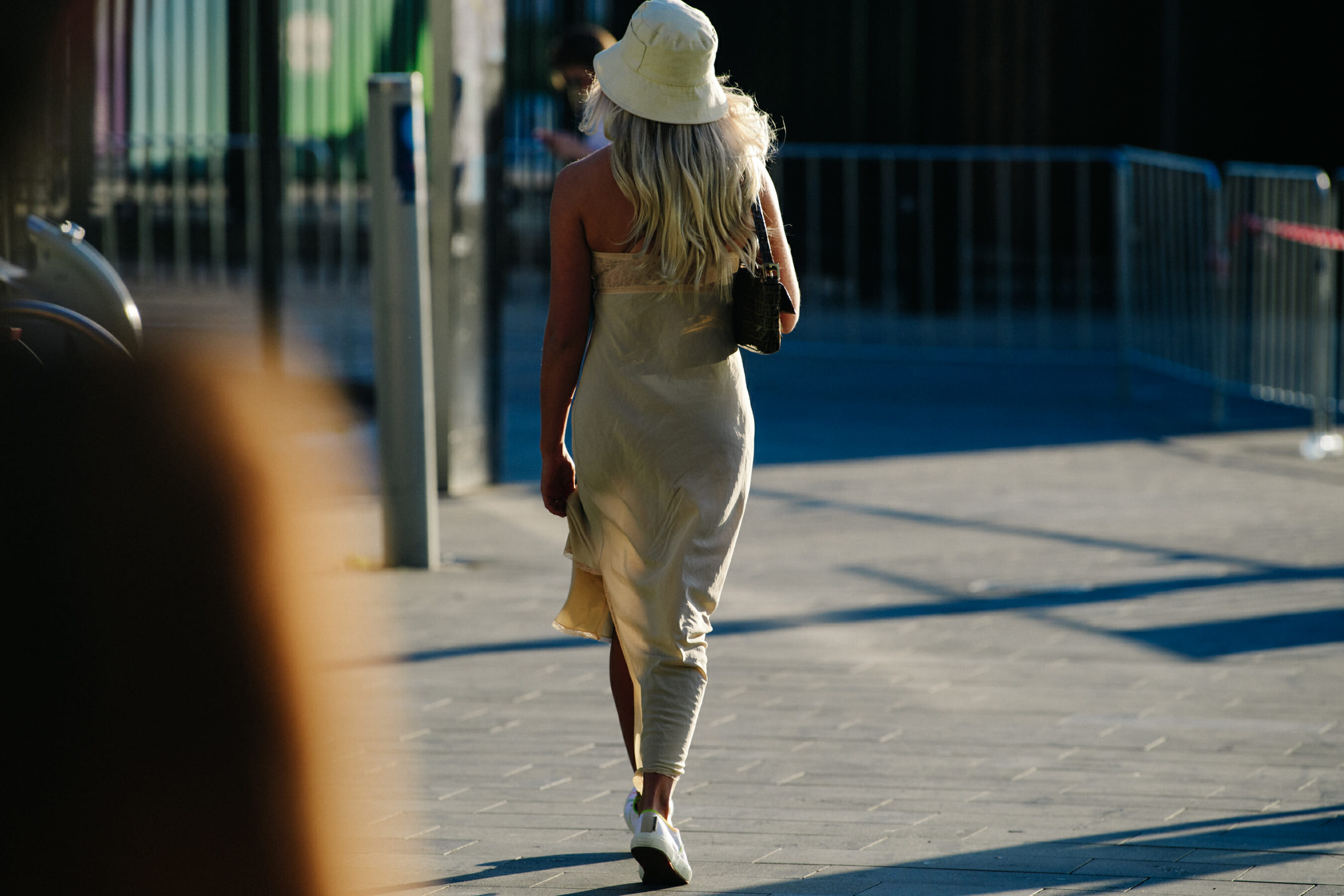 Woman wearing Loewe bag