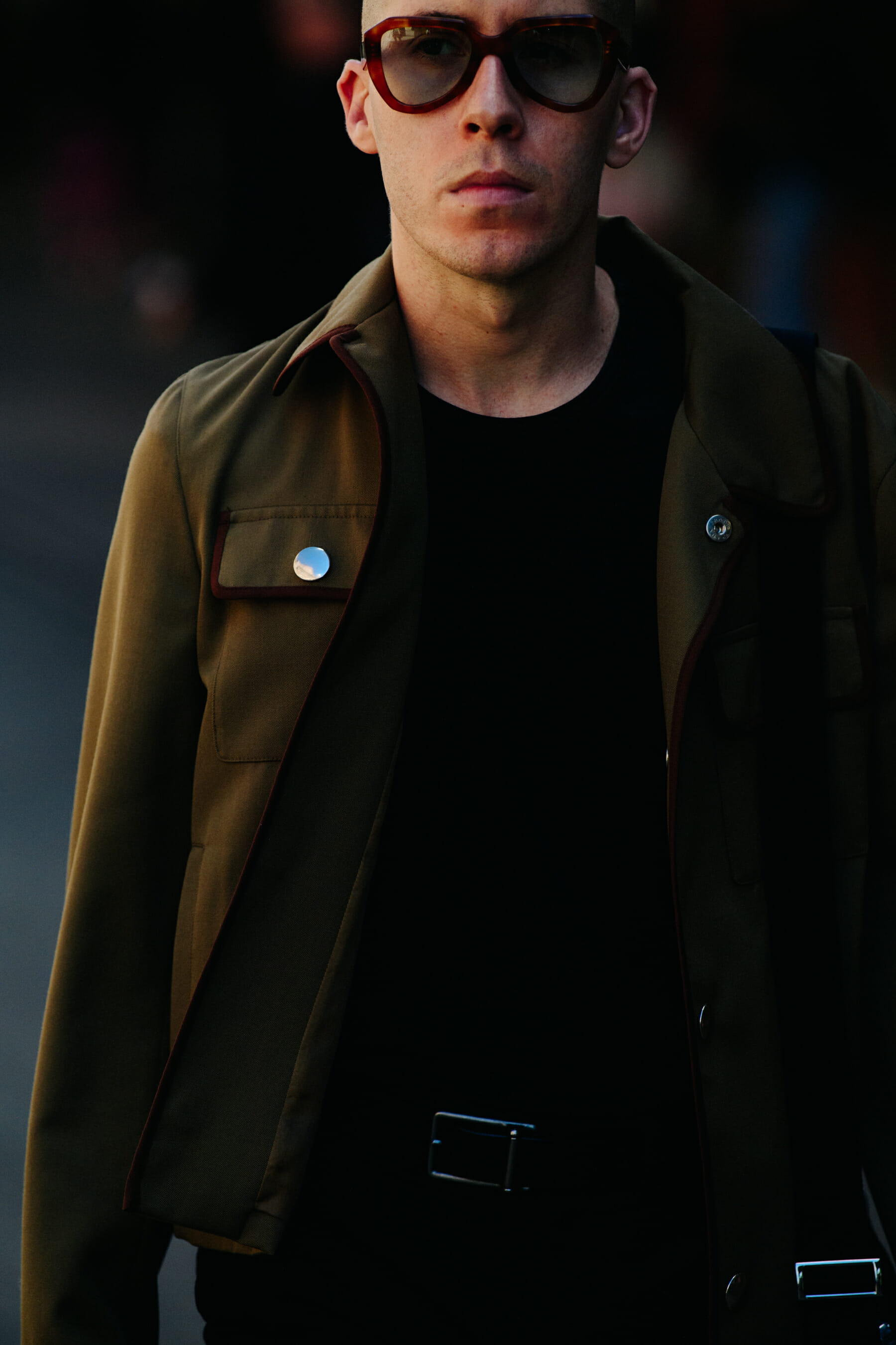Man wearing green jacket