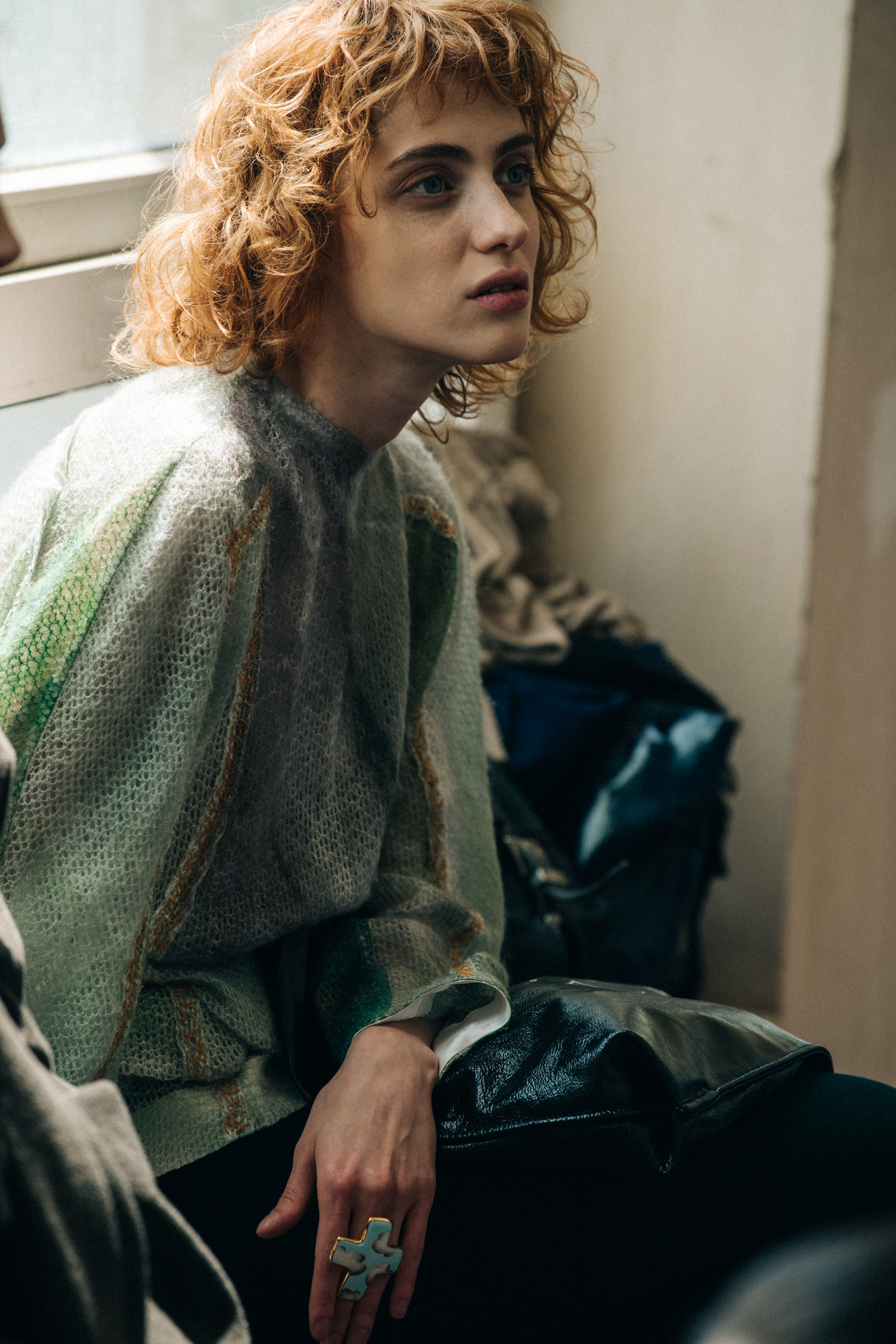 Lika Rigvava backstage at Situationist