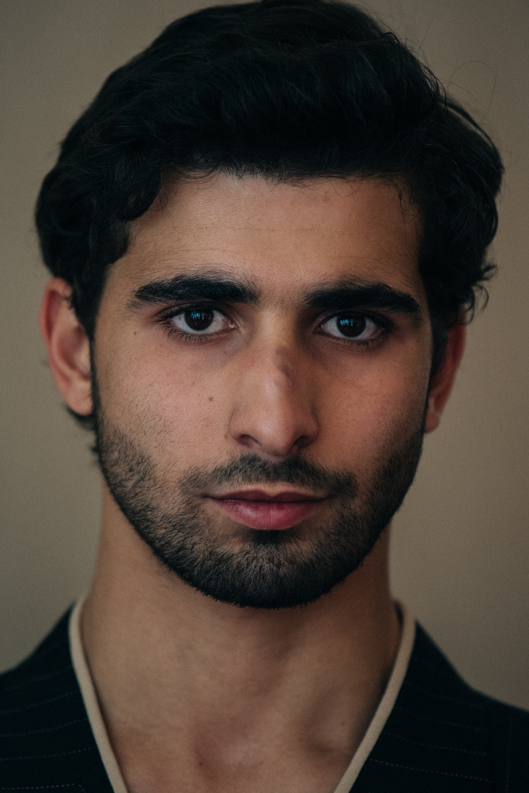 Portrait of model with short hair