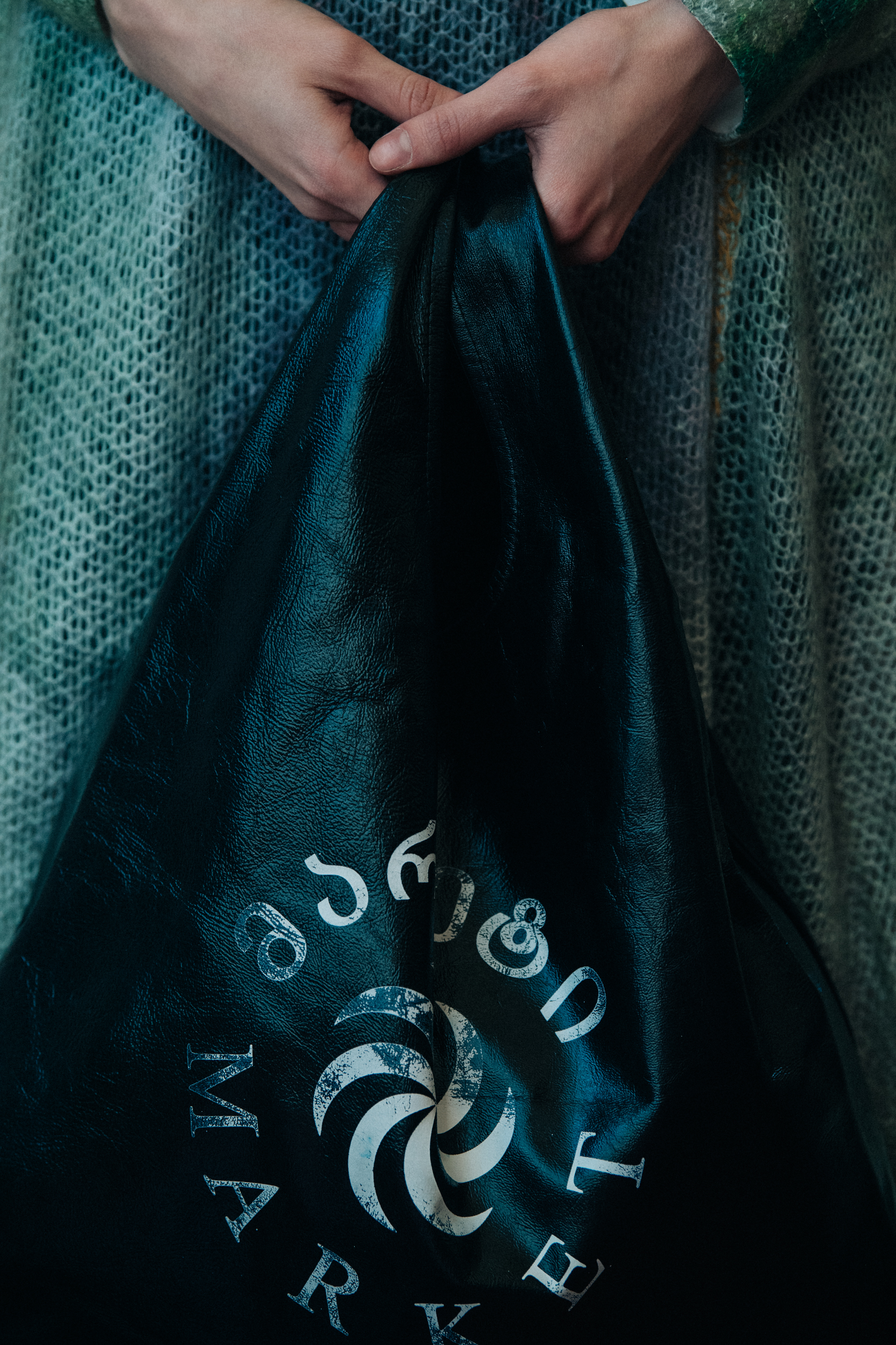 Lika Rigvava backstage at Situationist