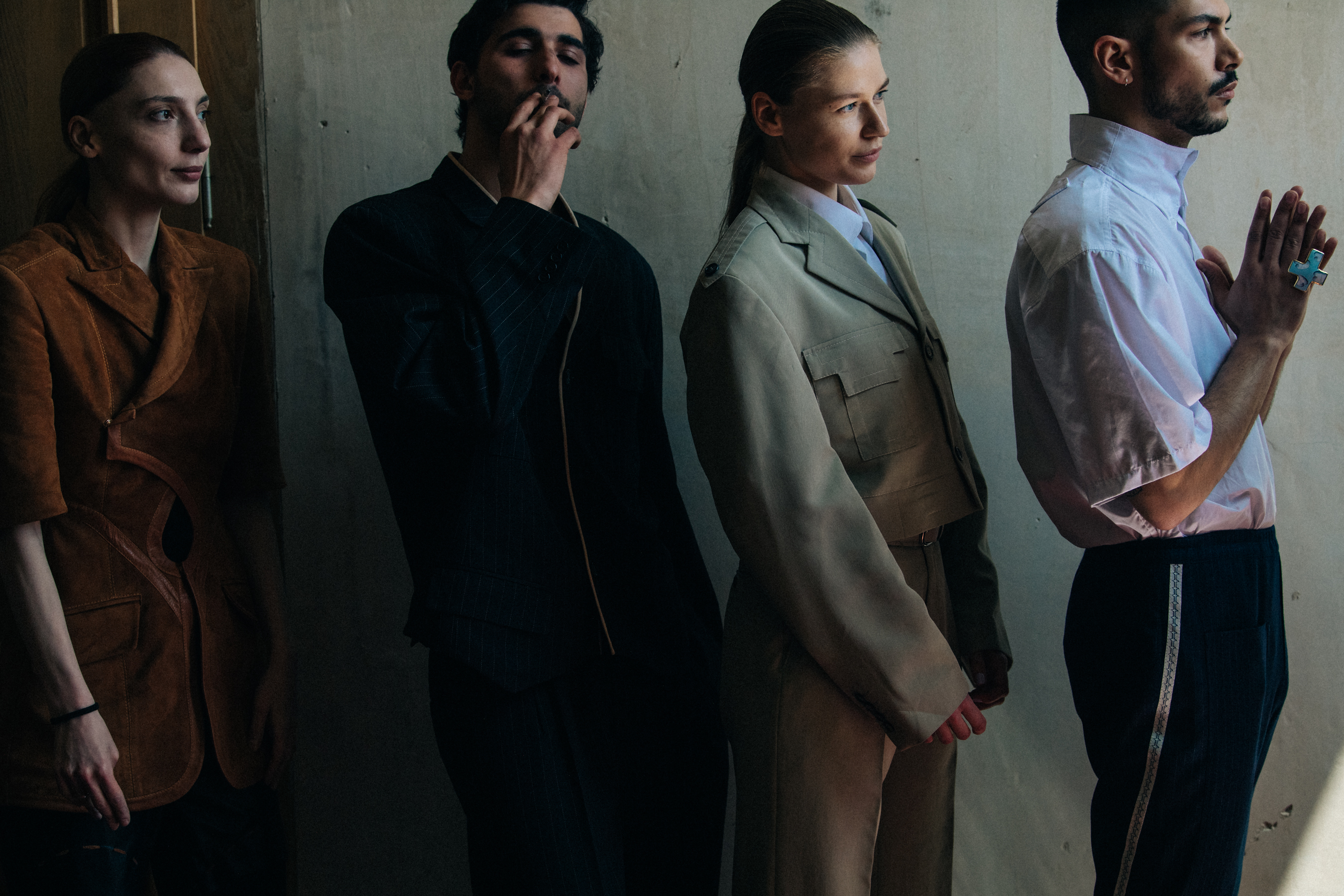 Models wearing smart outfits at Situationist