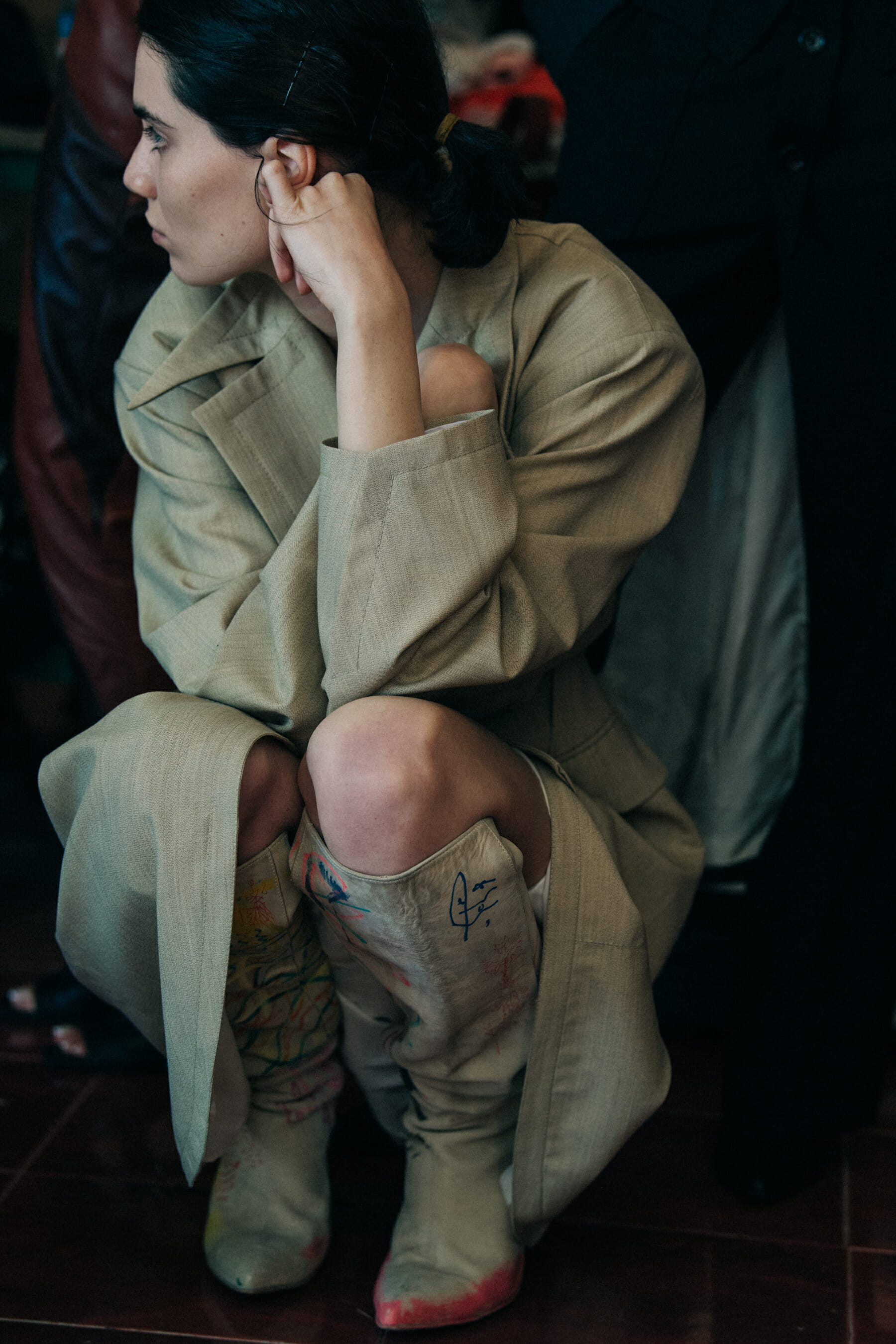 Mariam Budaghashvili backstage at Situationist