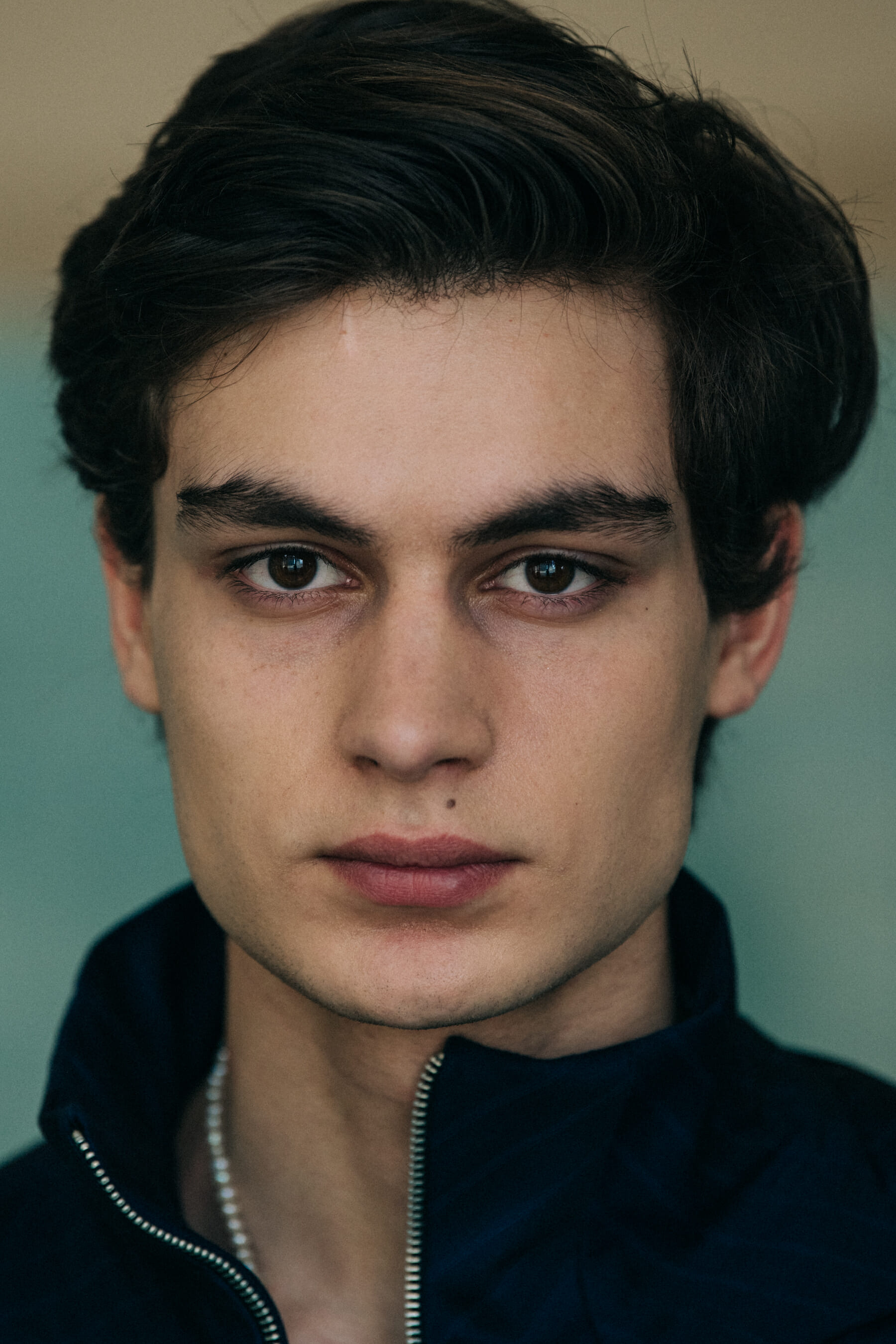 Portrait of model with short hair