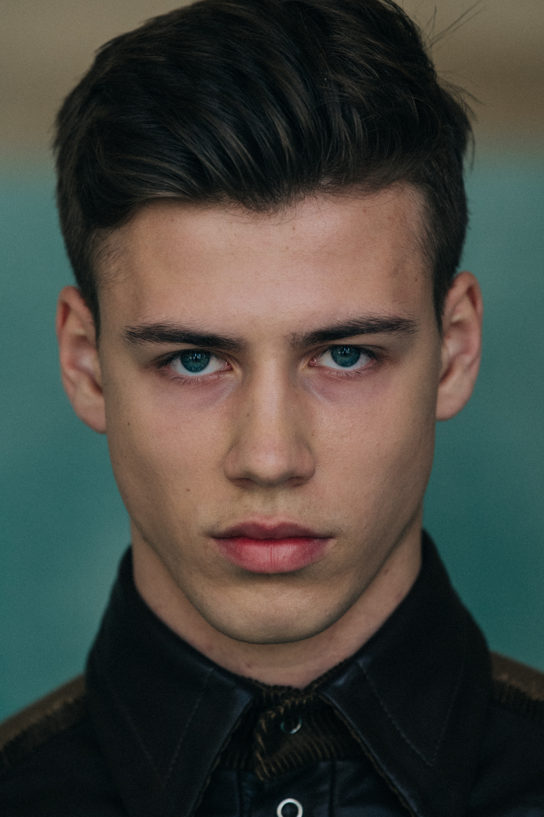 Portrait of model with short hair