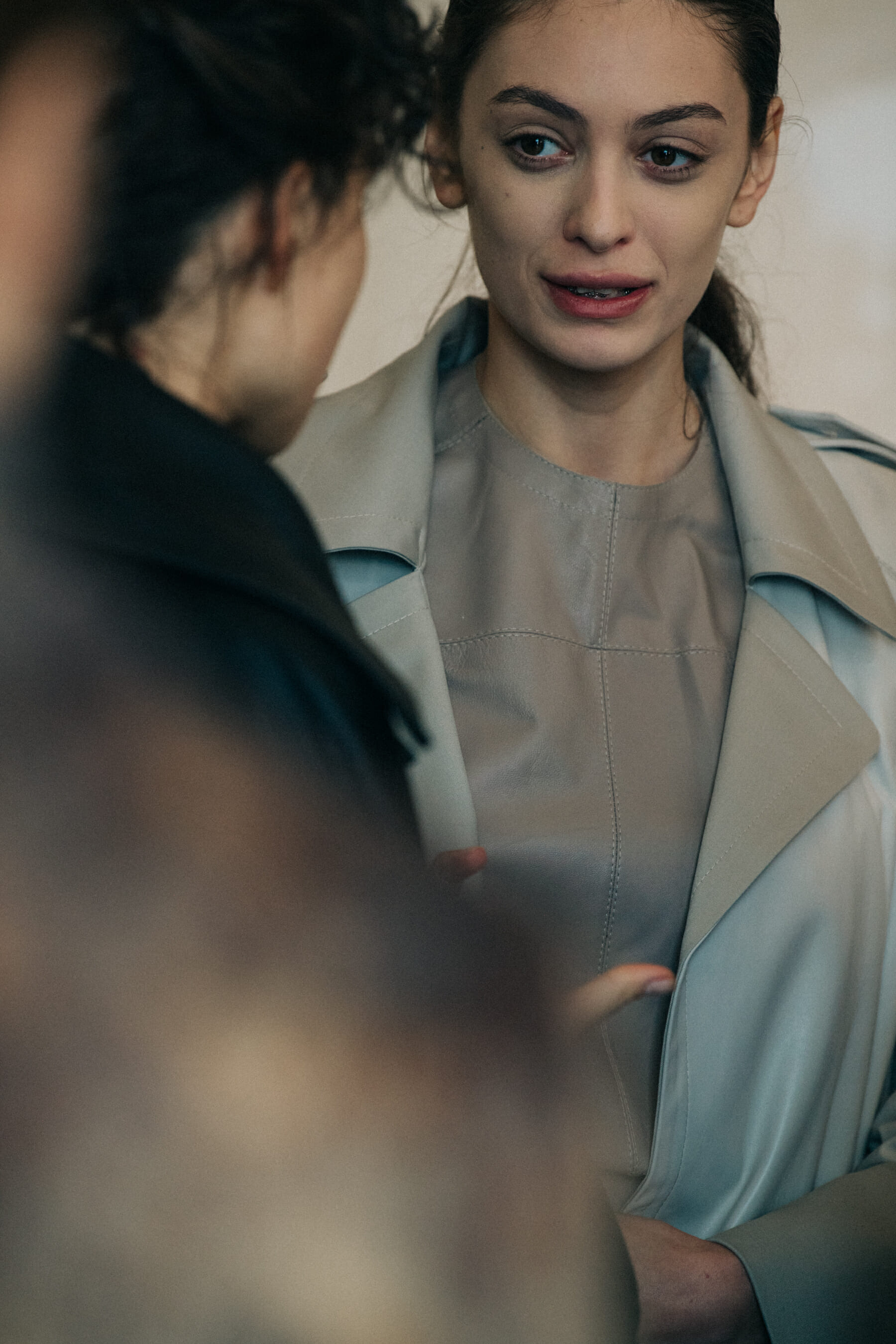 Model wearing leather outfit at Situationist
