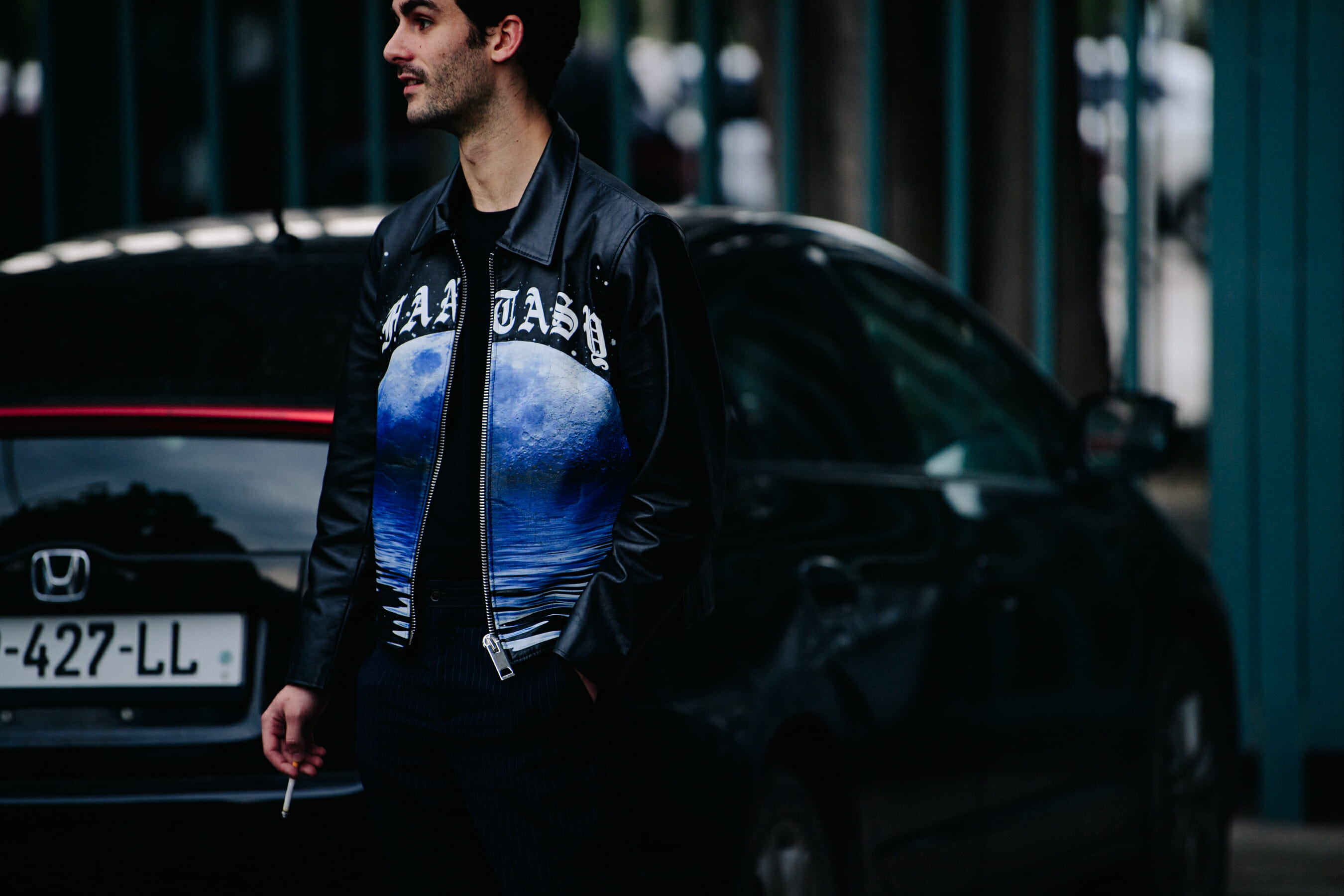 Man wearing black jacket