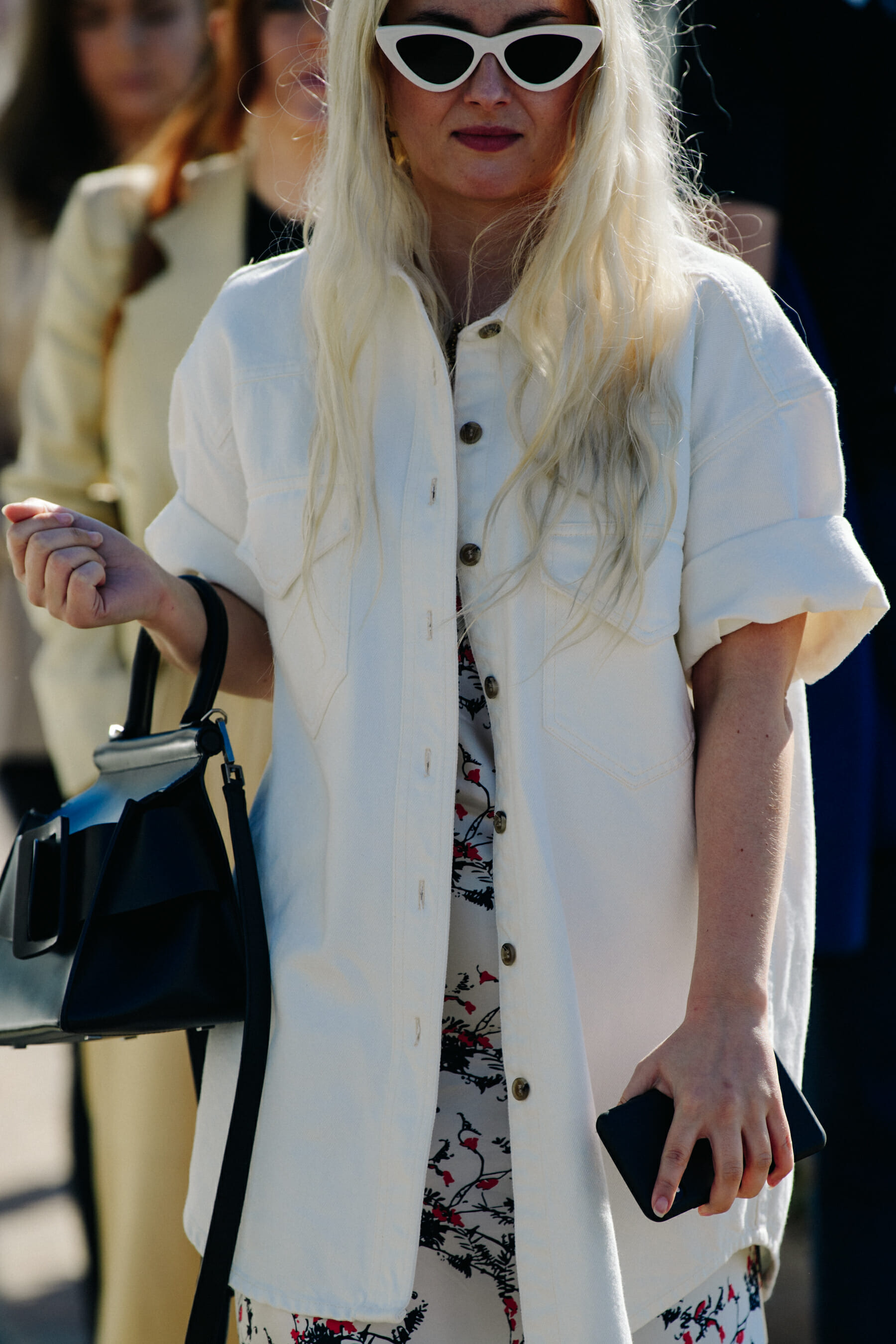 Woman wearing white outfit