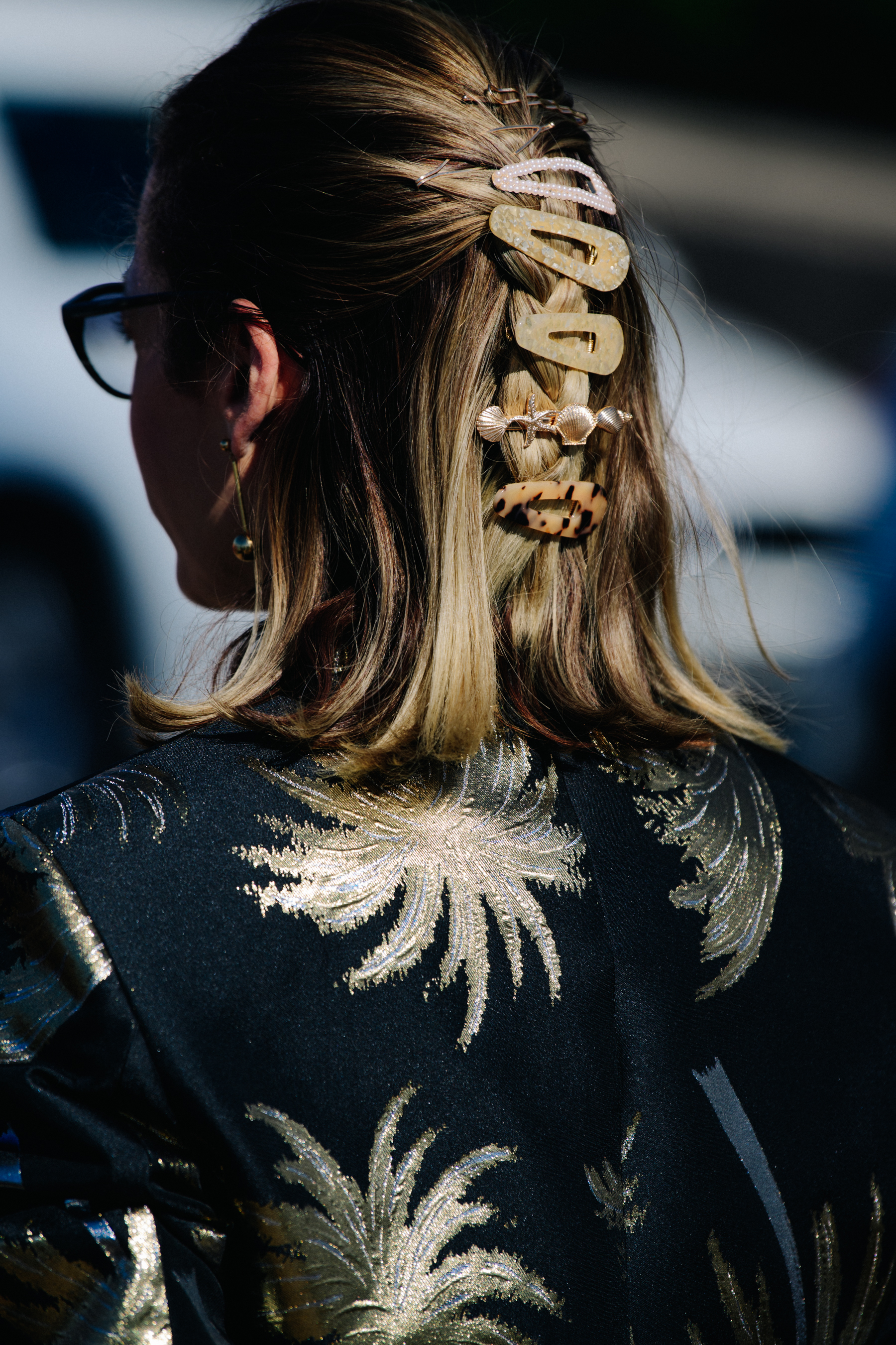 Woman with blonde braid