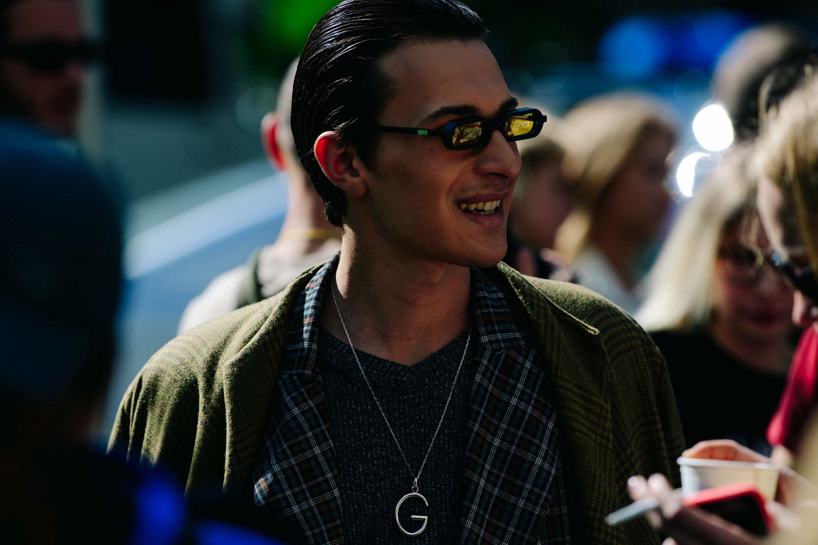 Man wearing small glasses