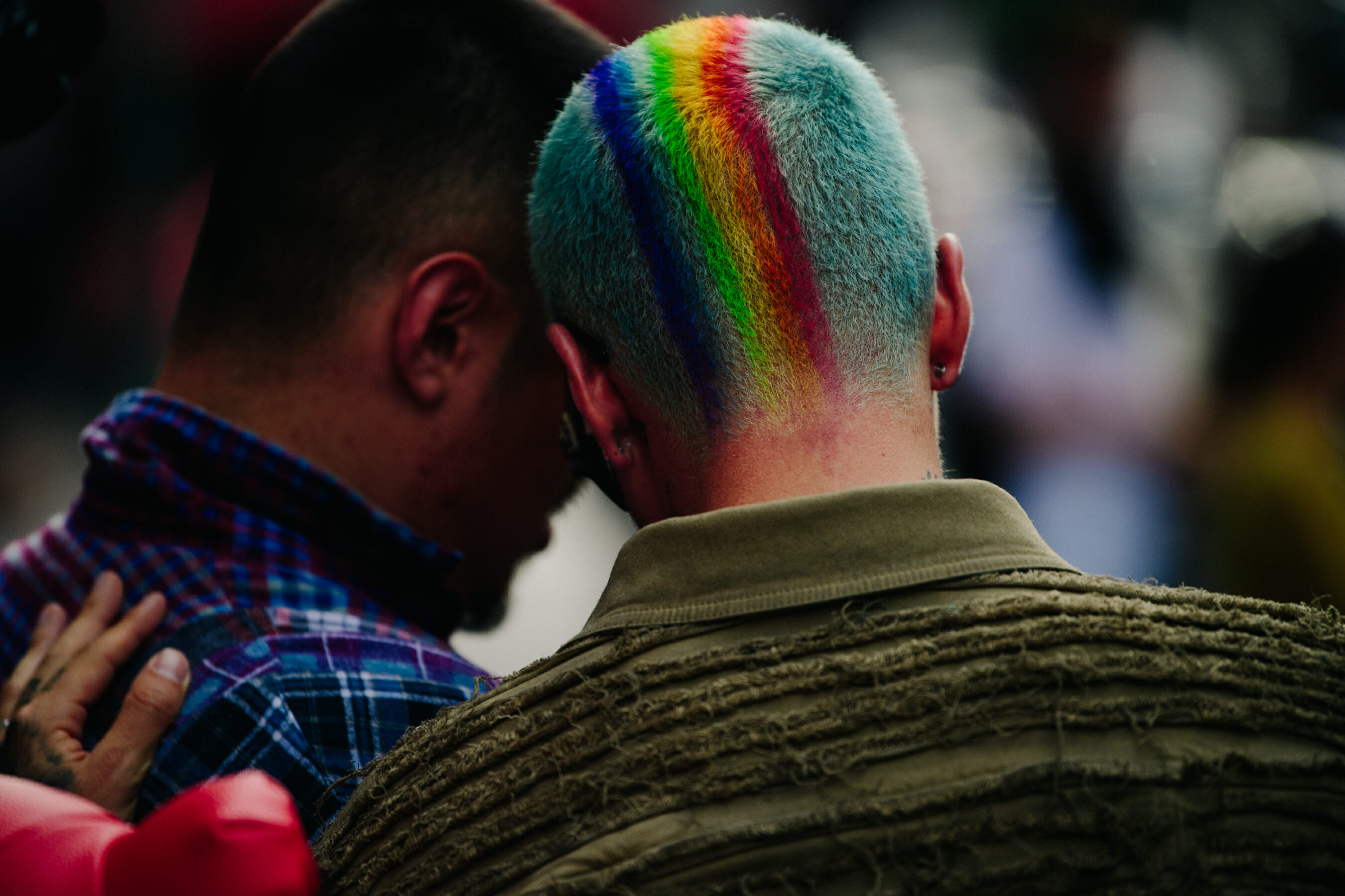 Man with colourful hair