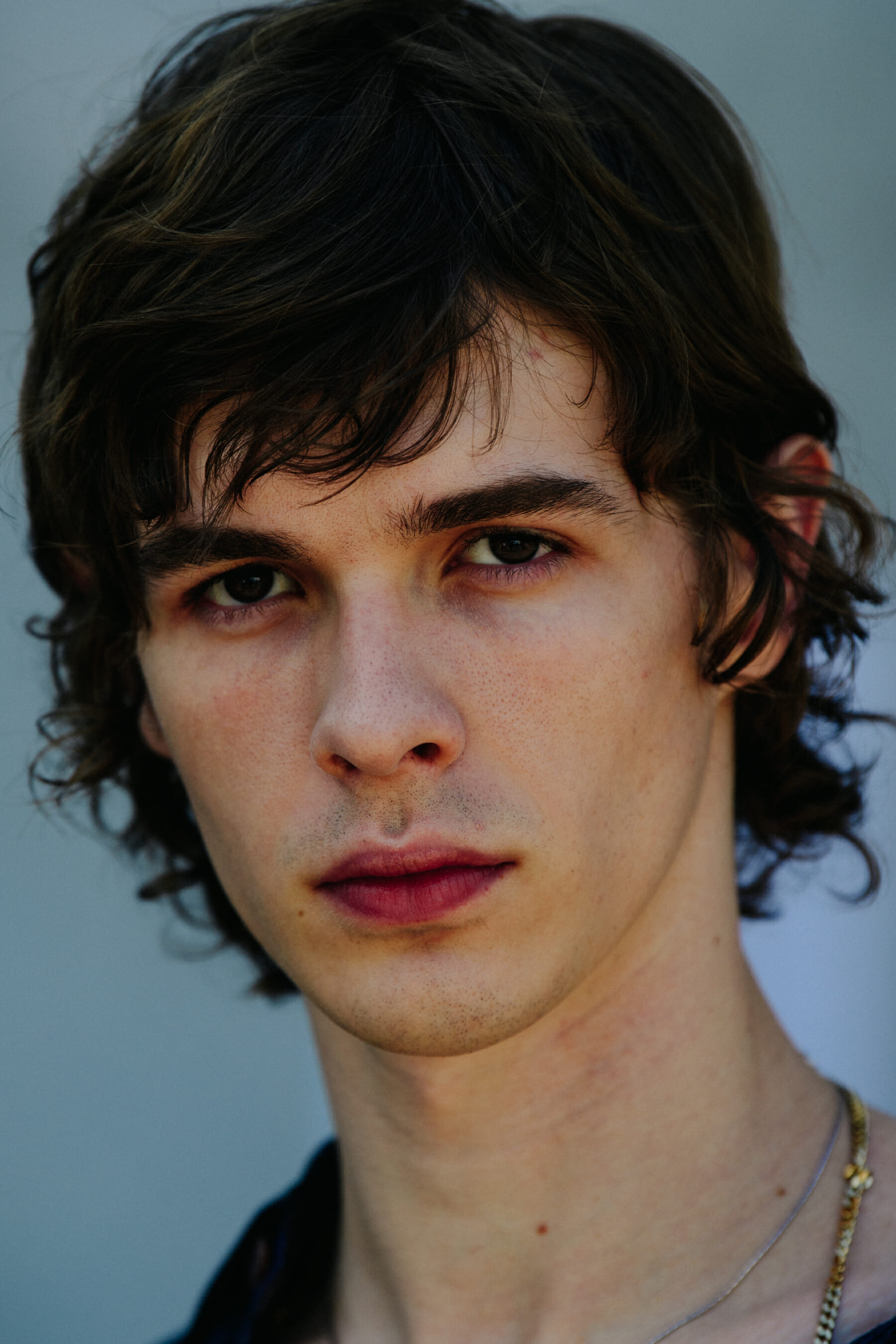 Portrait of model with brown hair