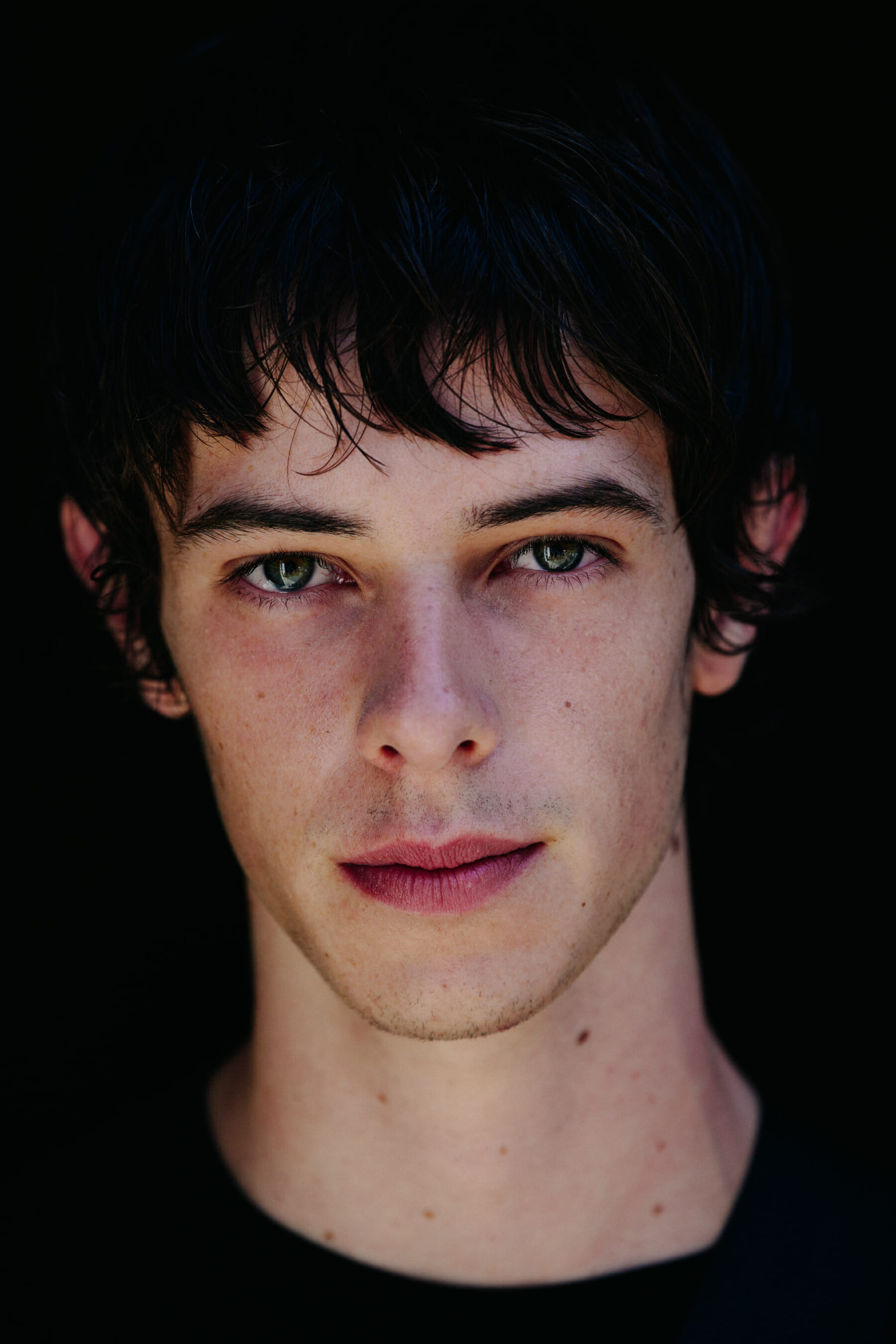 Portrait of model with green eyes