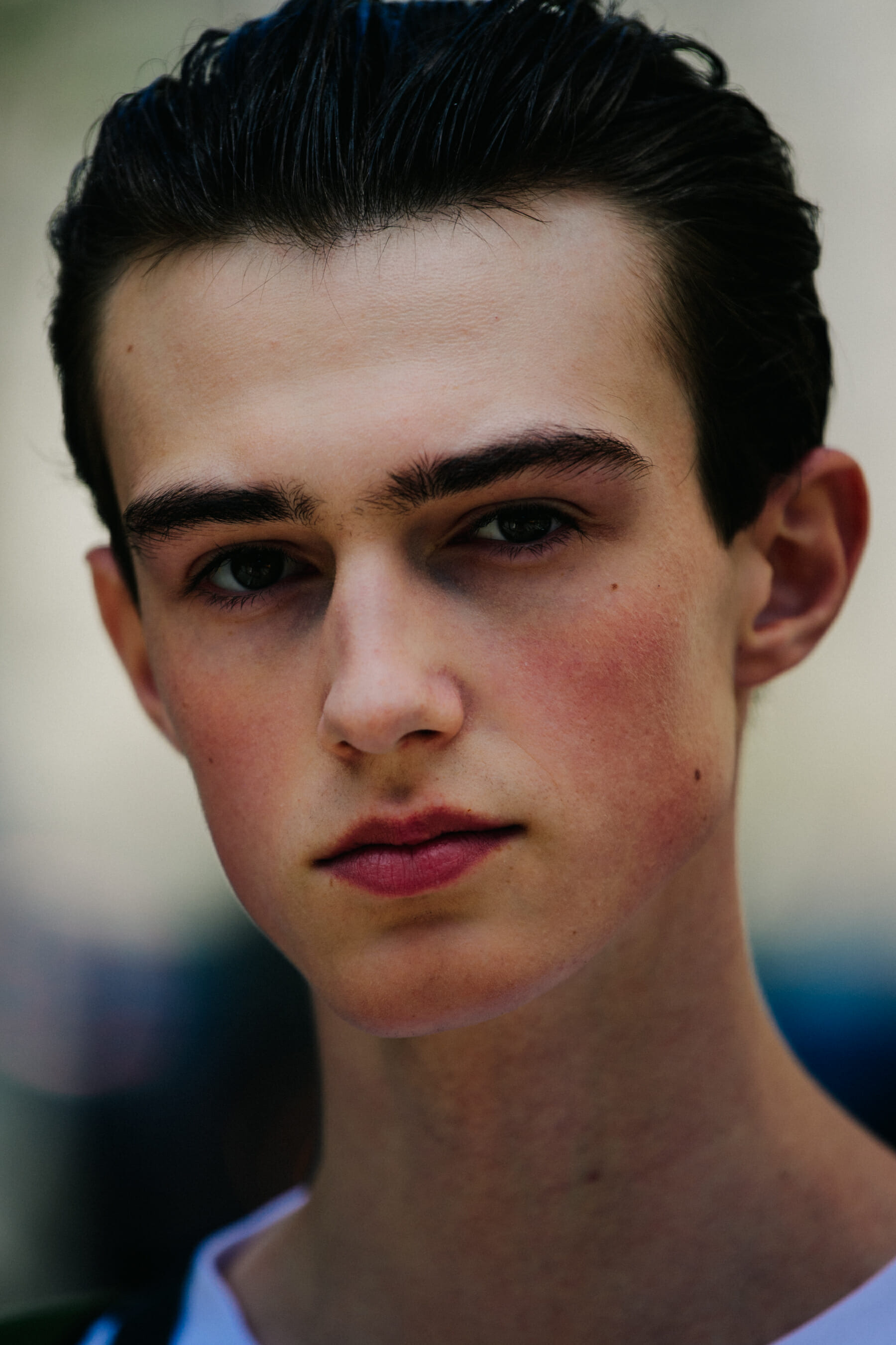 Portrait of model with brown hair