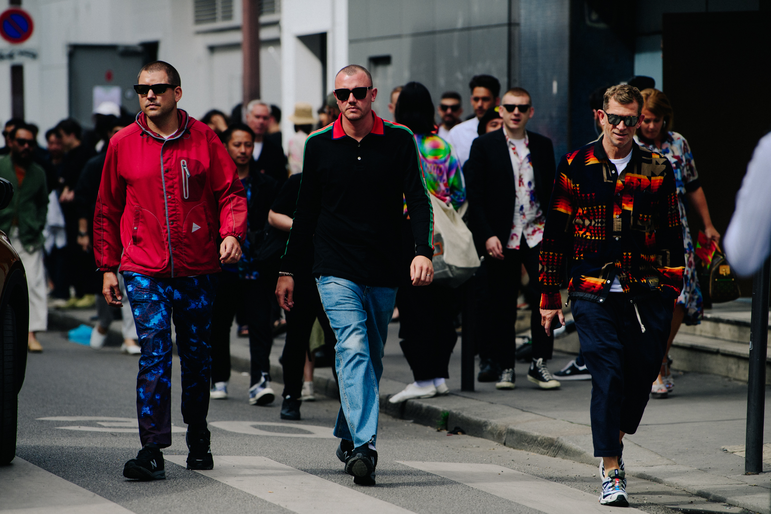 Three buyers wearing stylish clothing
