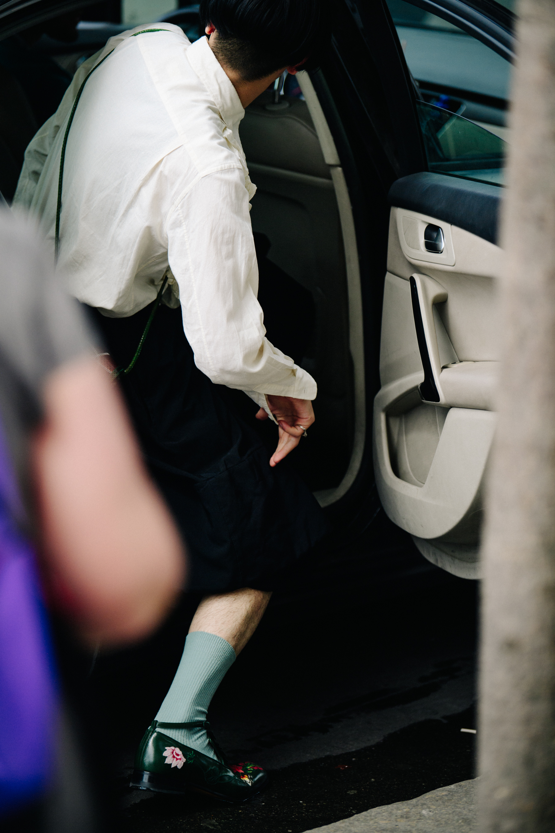 Woman wearing white shirt