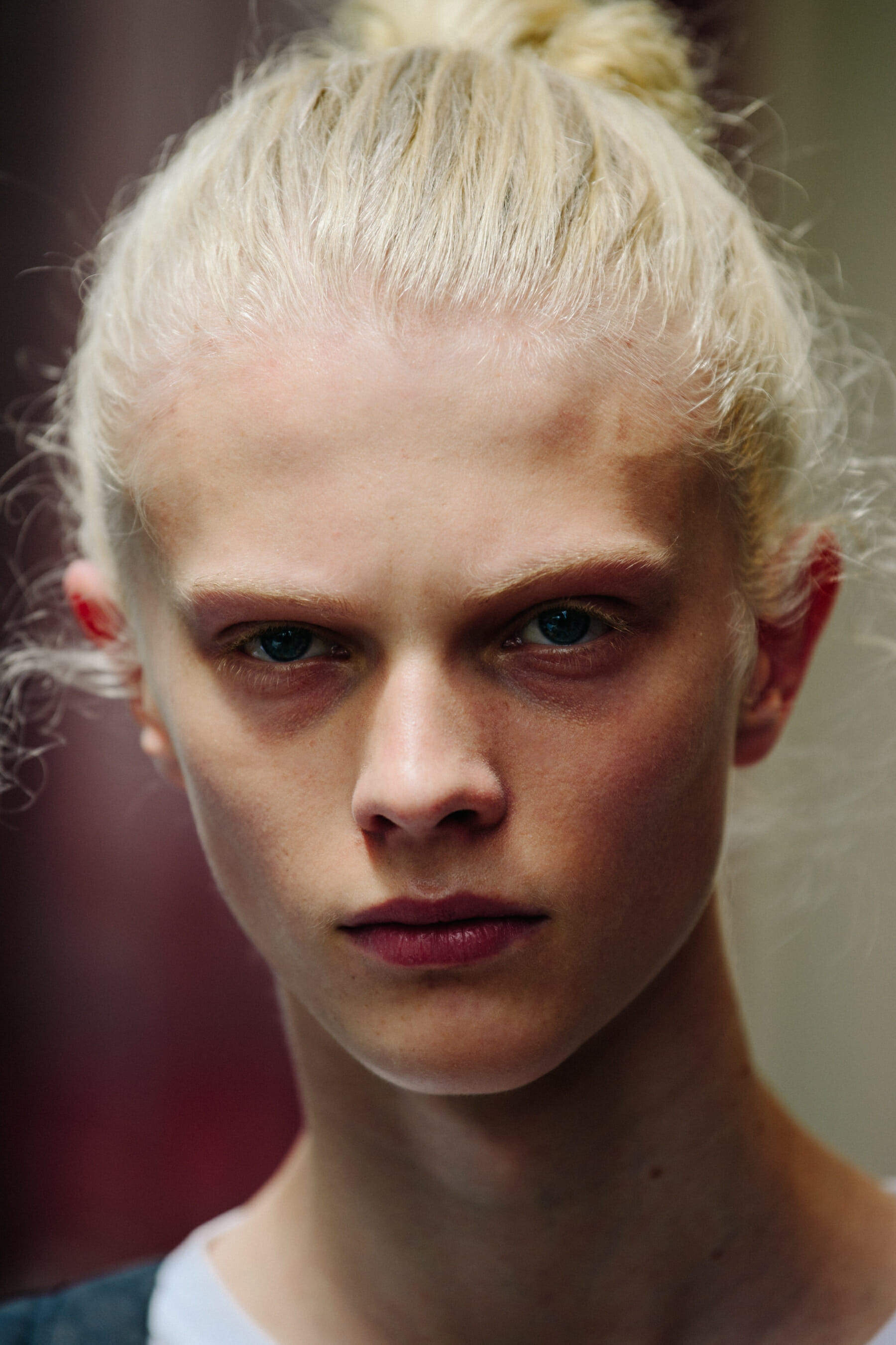 Portrait of model with blonde hair