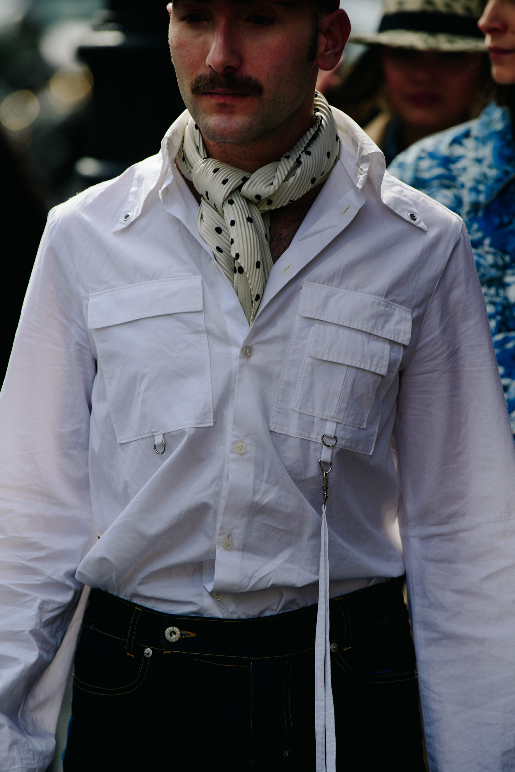 Man wearing white shirt