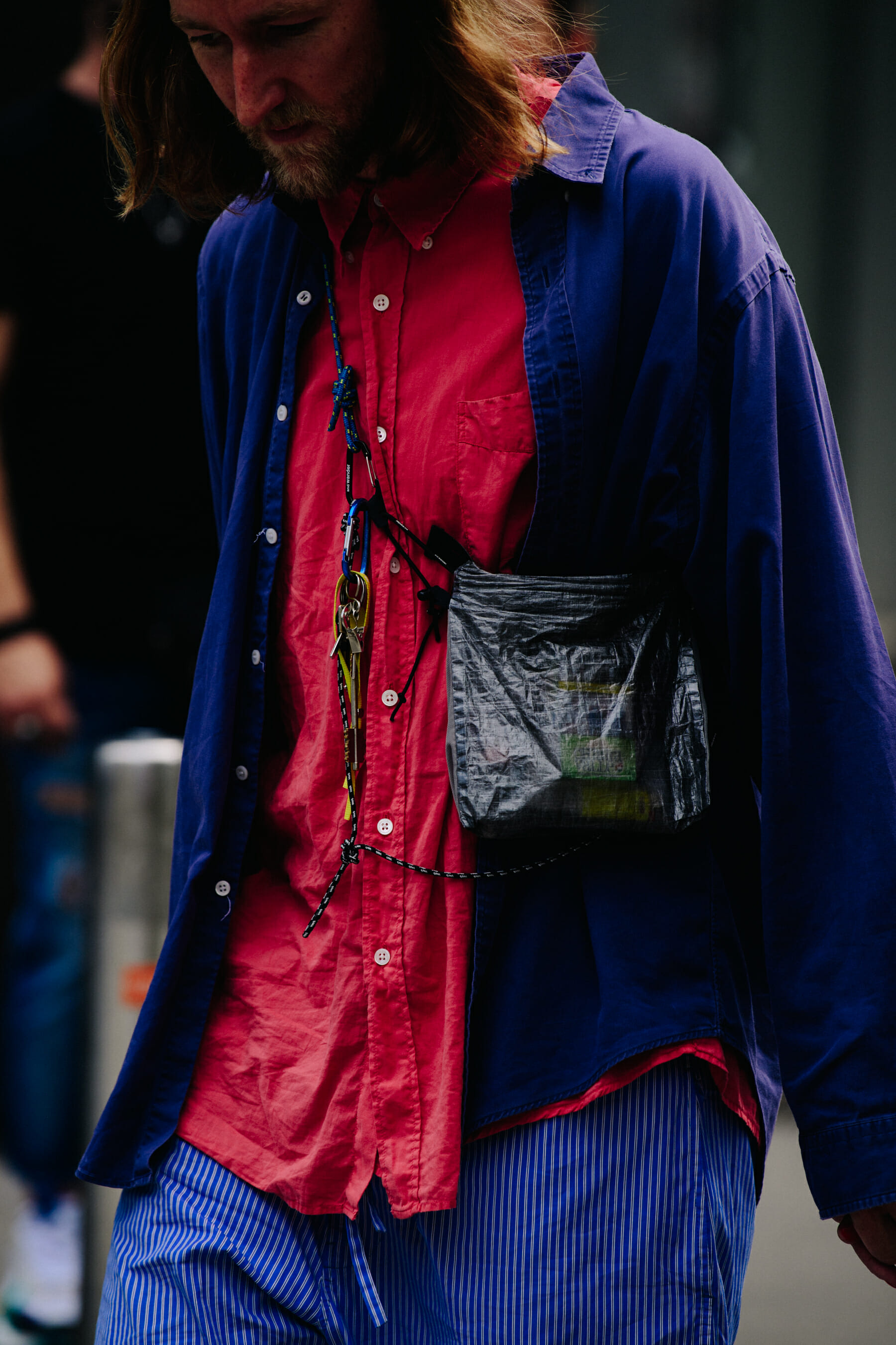 Man wearing red shirt