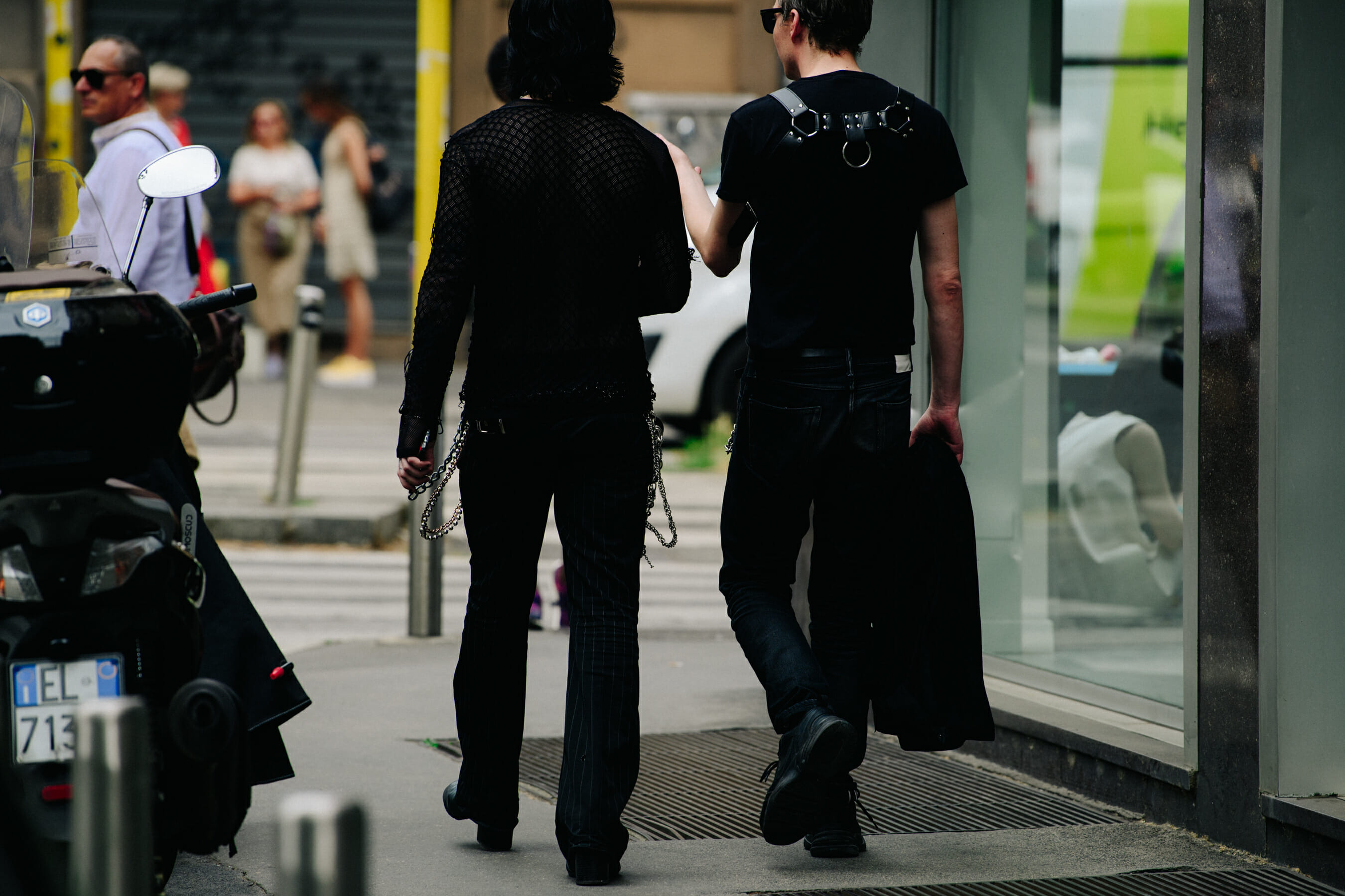 Two men wearing black