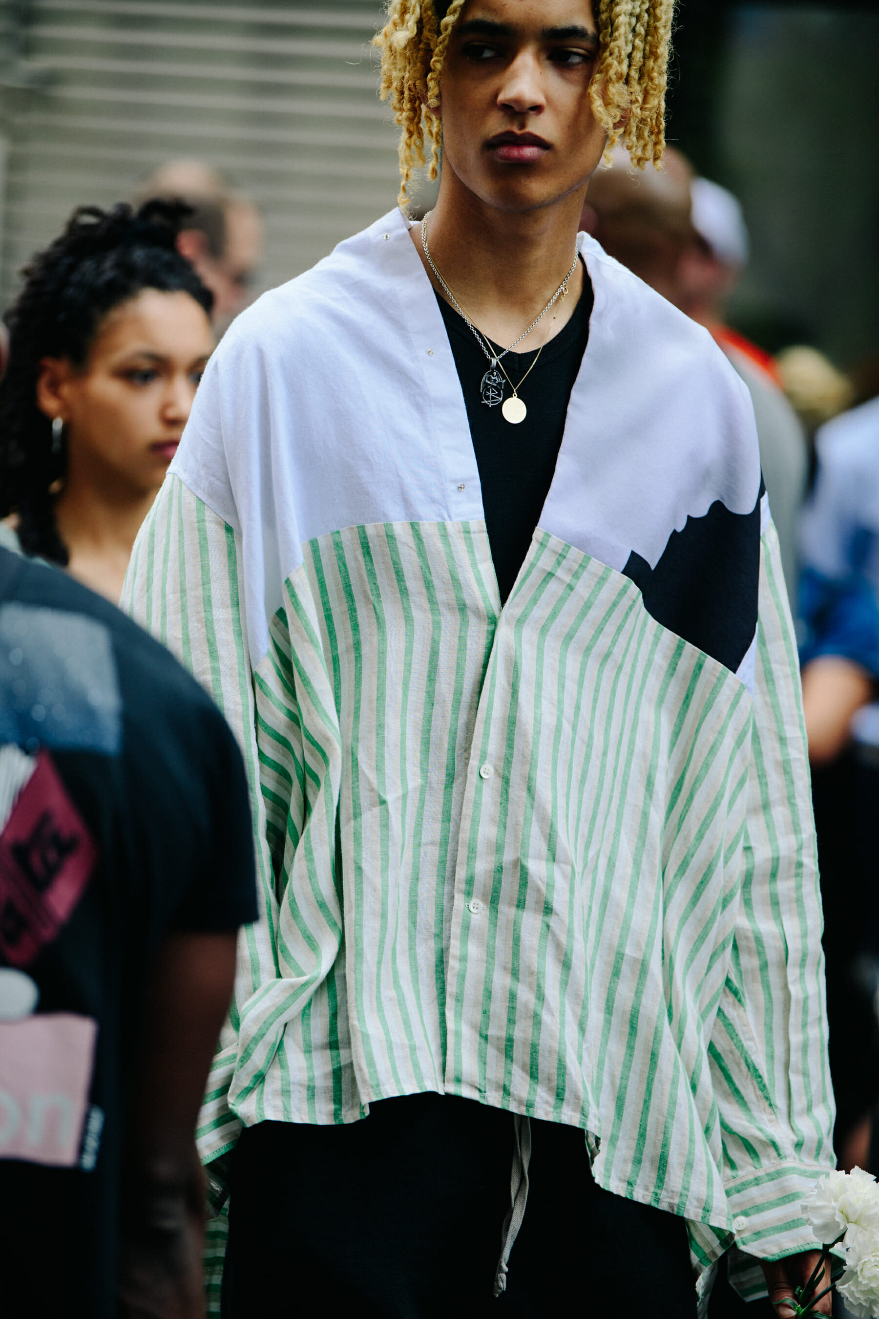 Man wearing white shirt