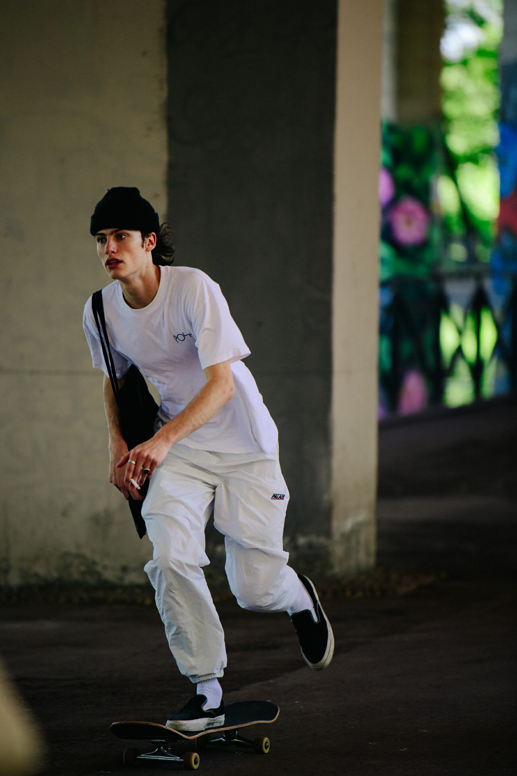 Man wearing white outfit